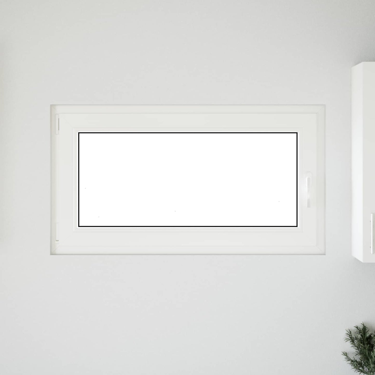 Kældervindue RISOR 110 x 70 cm PVC og glas Hvid