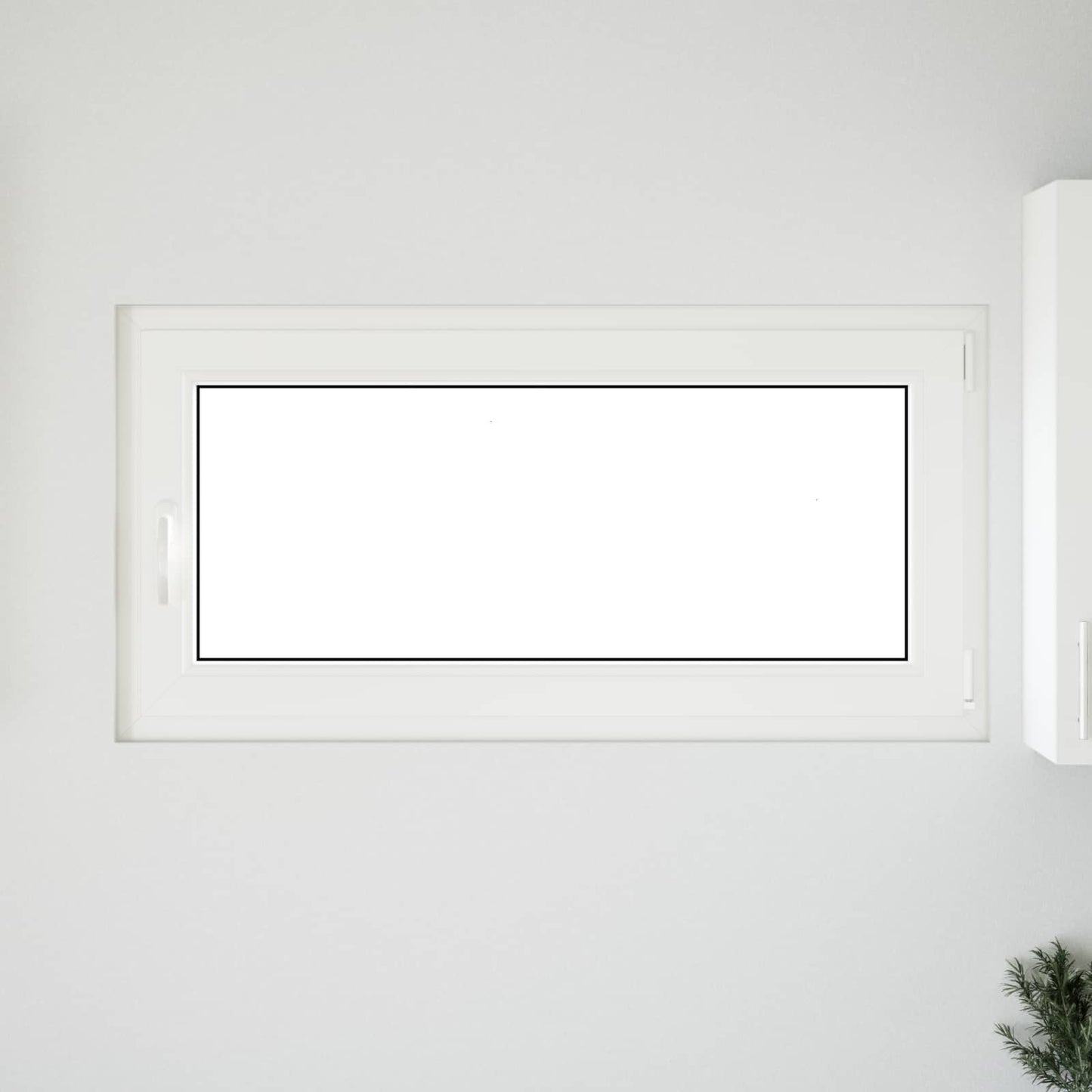 Kældervindue RISOR 120 x 60 cm PVC og glas Hvid