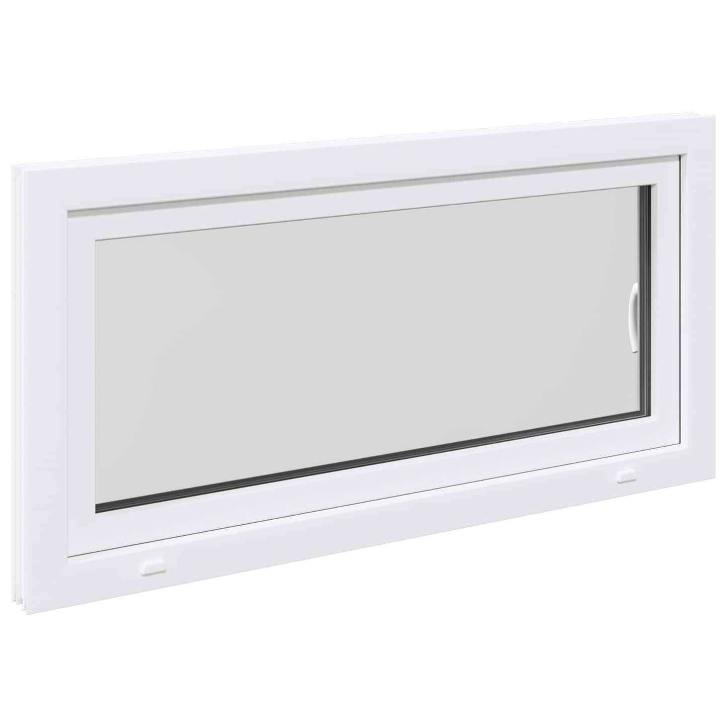 Kældervindue RISOR 120 x 60 cm PVC og glas Hvid