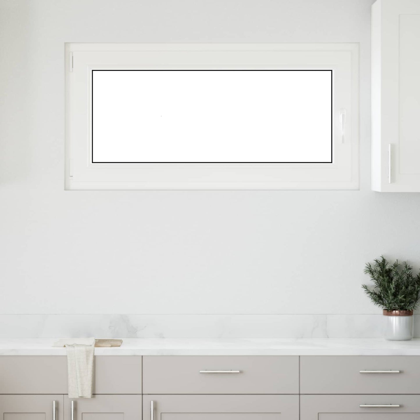 Kældervindue RISOR 120 x 60 cm PVC og glas Hvid