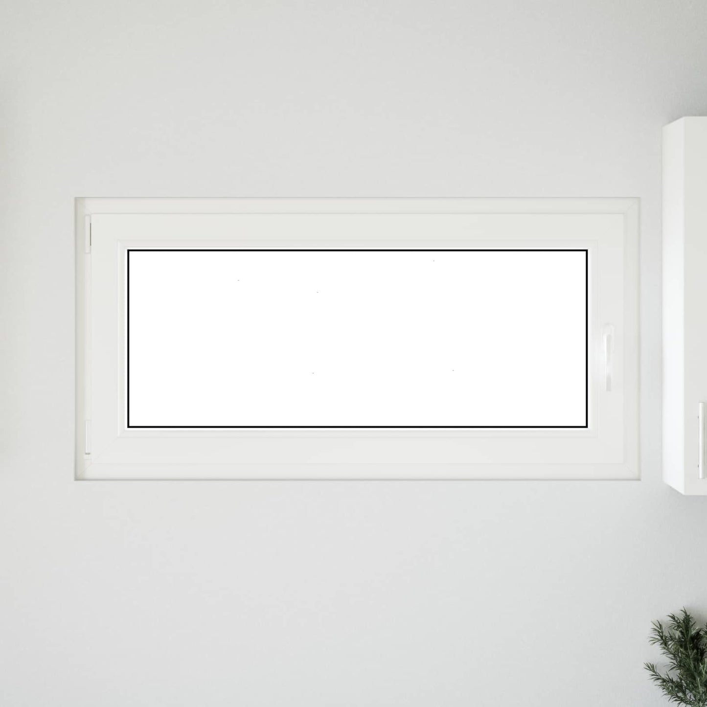 Kældervindue RISOR 120 x 60 cm PVC og glas Hvid