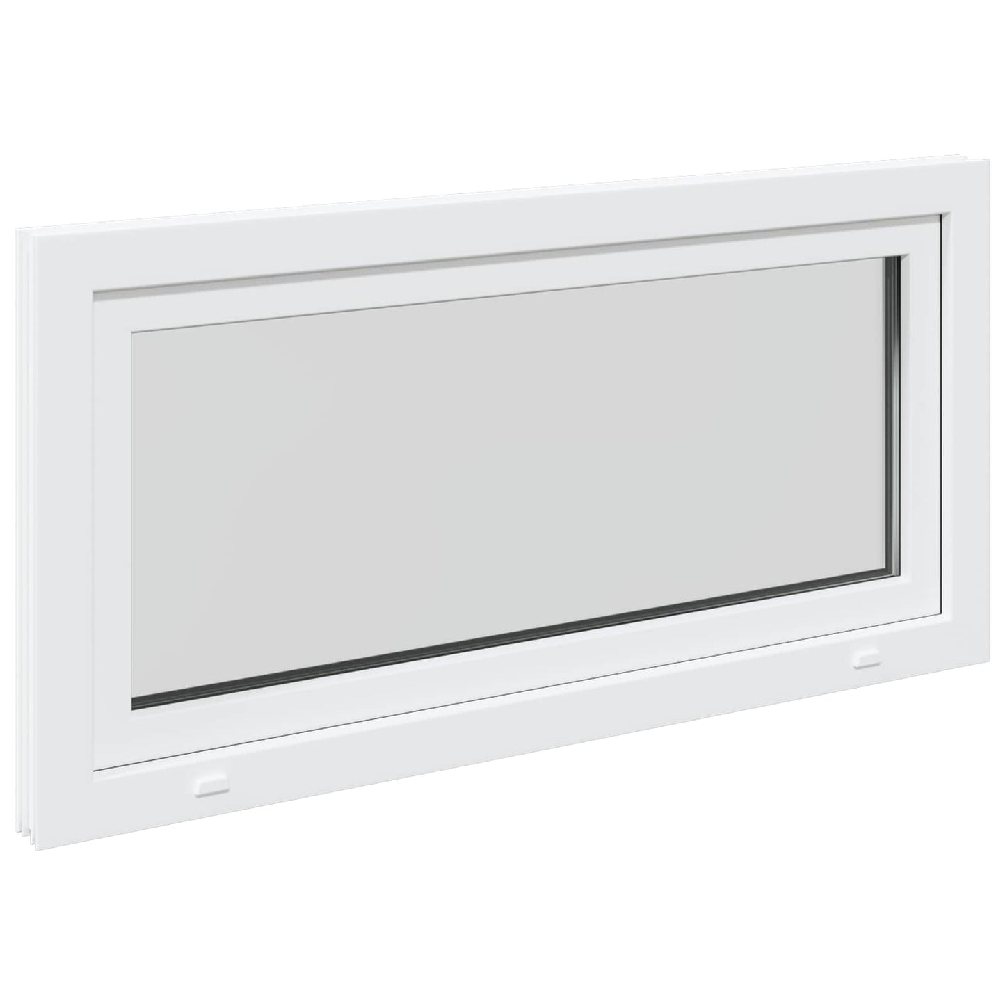 Kældervindue RISOR 120 x 60 cm PVC og glas Hvid