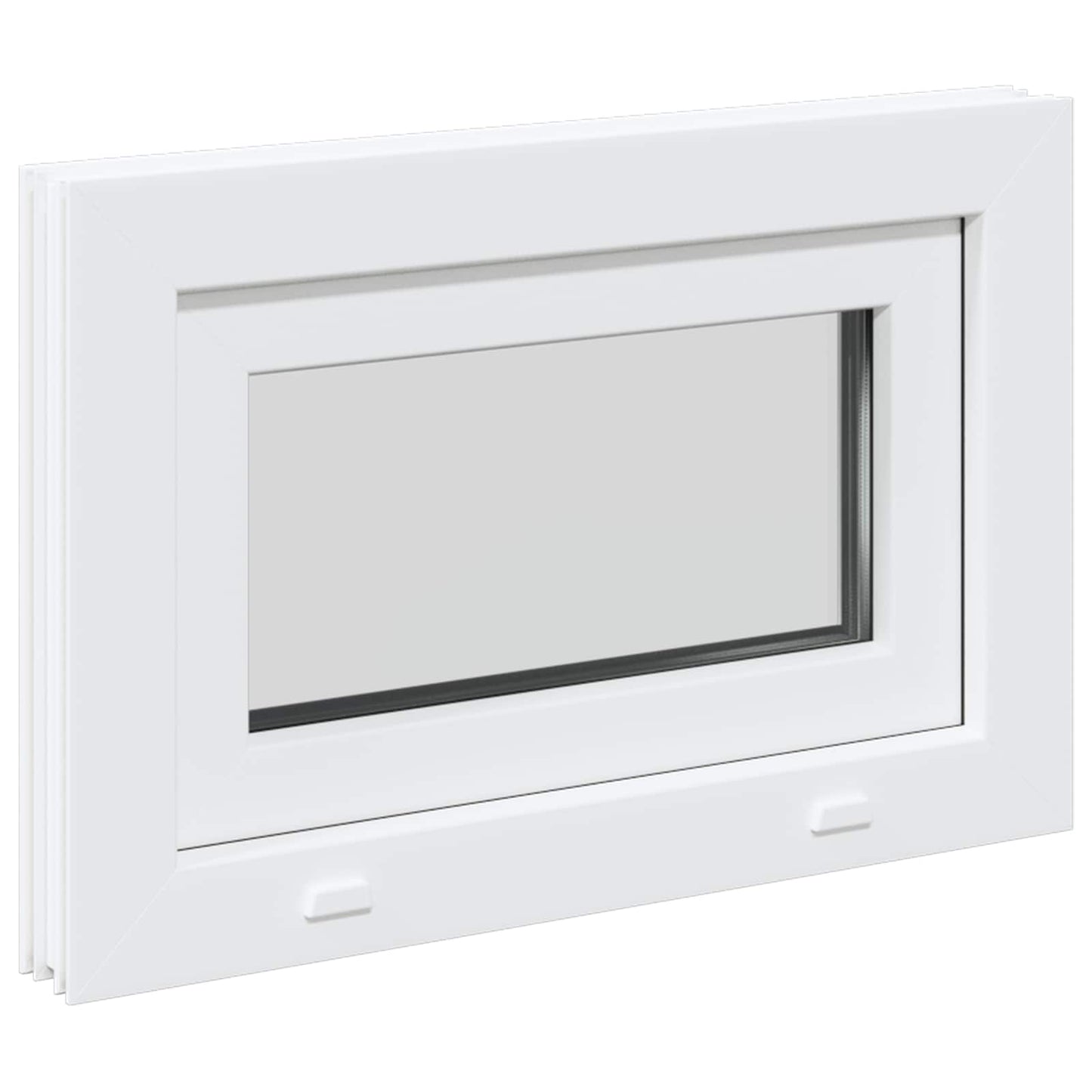 Kældervindue RISOR 60 x 40 cm PVC og glas Hvid