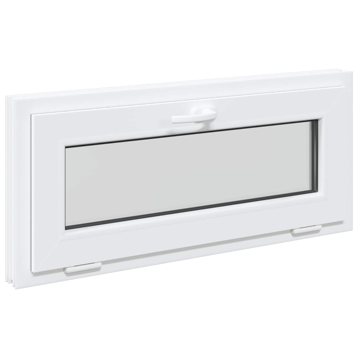 Kældervindue RISOR 90 x 40 cm PVC og glas Hvid