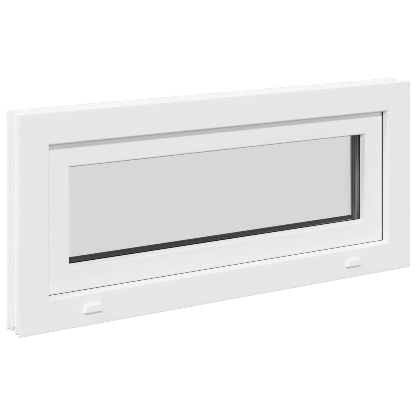 Kældervindue RISOR 90 x 40 cm PVC og glas Hvid