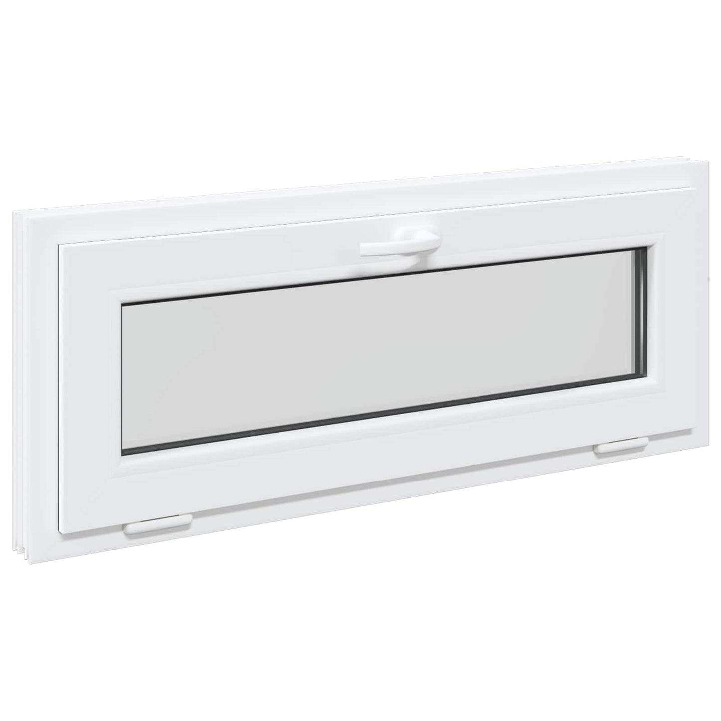 Kældervindue RISOR 110 x 40 cm PVC og glas Hvid