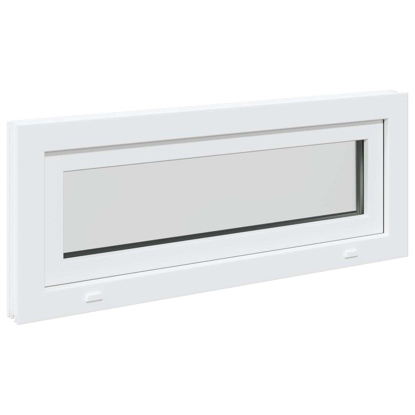 Kældervindue RISOR 110 x 40 cm PVC og glas Hvid