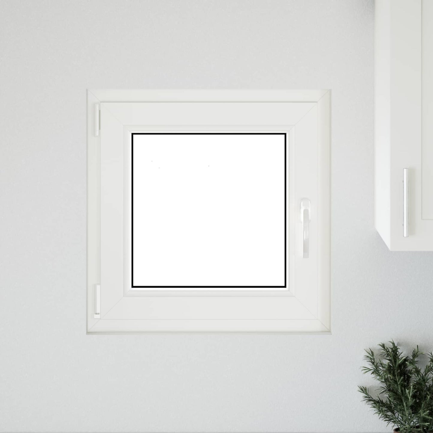 Kældervindue RISOR 50 x 50 cm PVC og glas Hvid