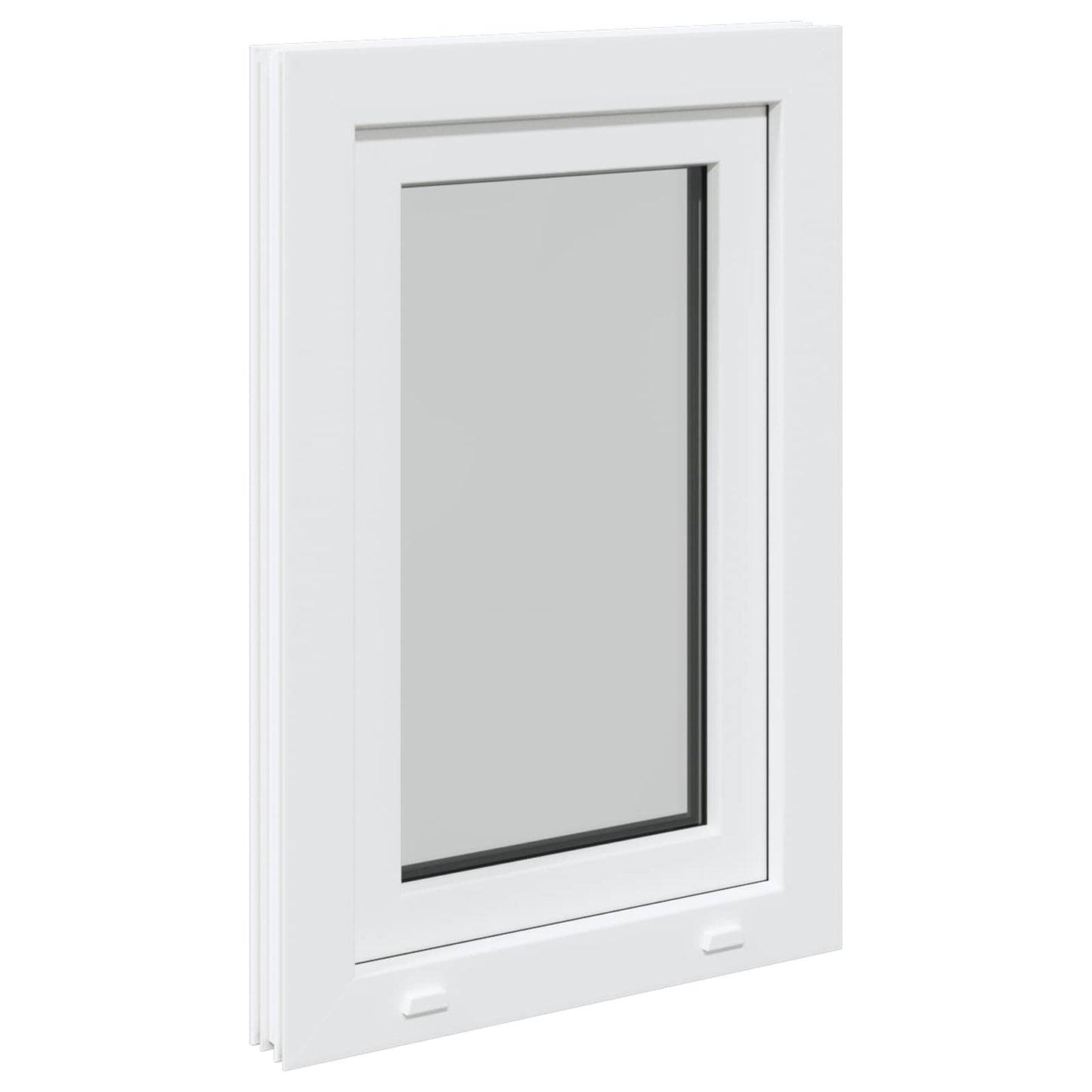 Kældervindue RISOR 50 x 75 cm PVC og glas Hvid