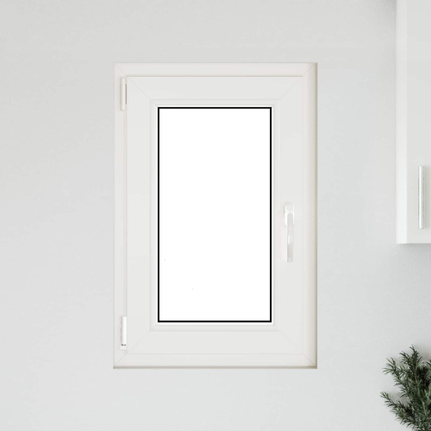Kældervindue RISOR 50 x 75 cm PVC og glas Hvid