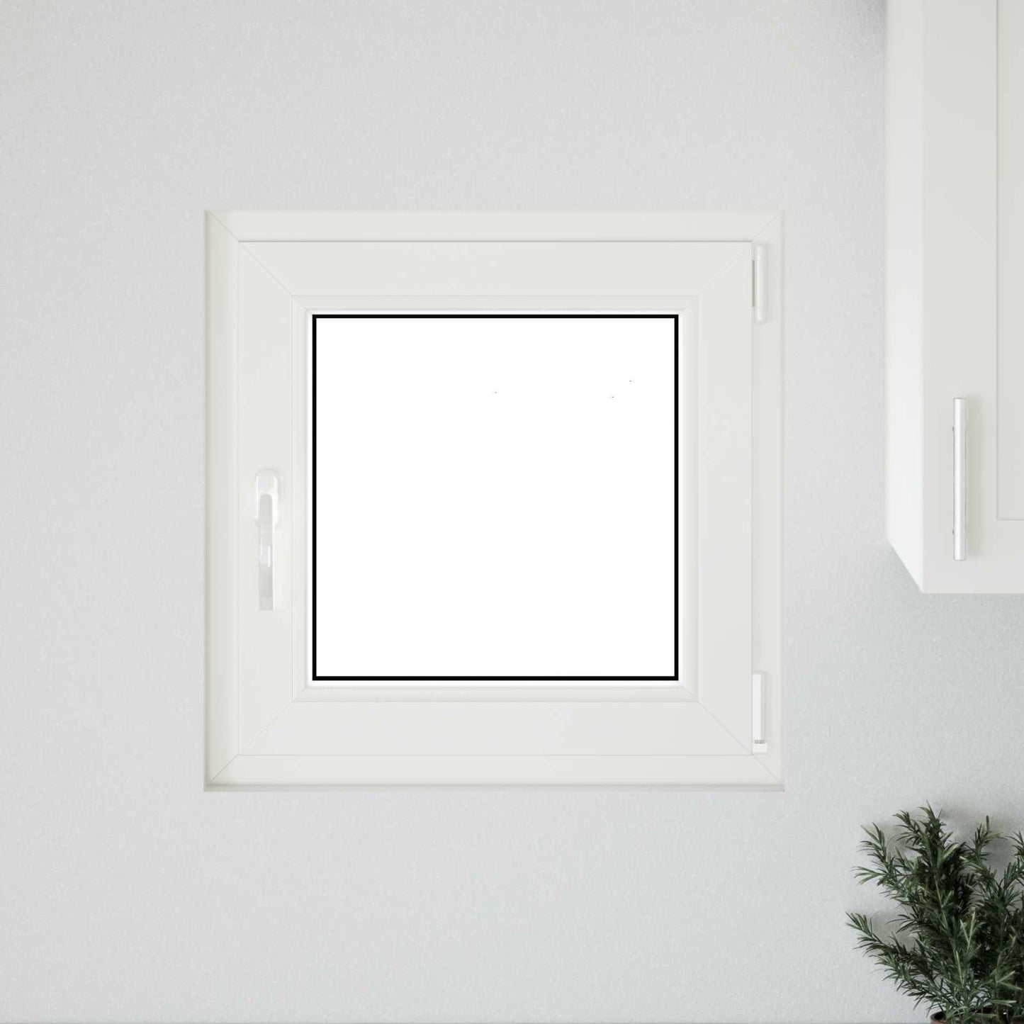 Kældervindue RISOR 60 x 60 cm PVC og glas Hvid
