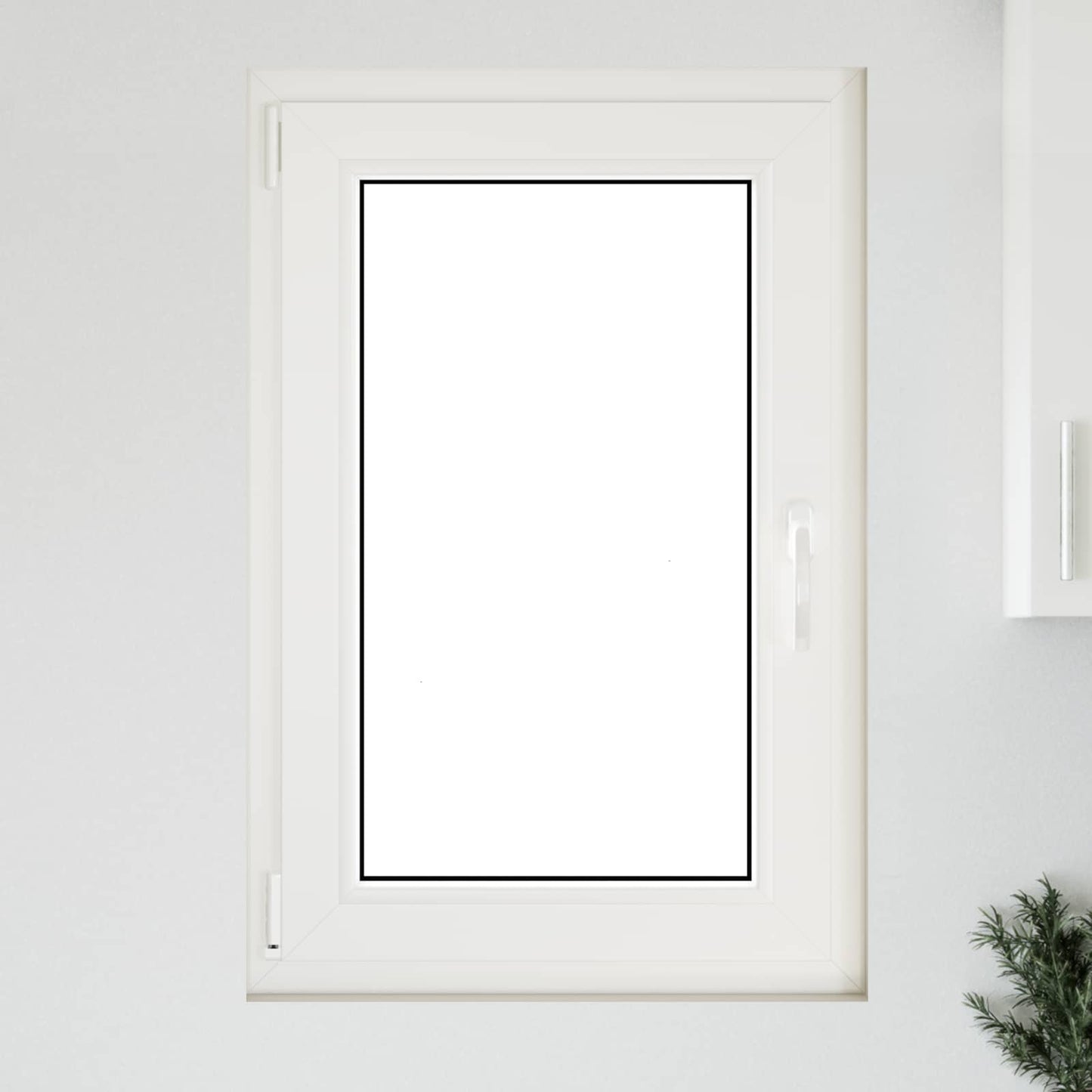 Kældervindue RISOR 60 x 80 cm PVC og glas Hvid