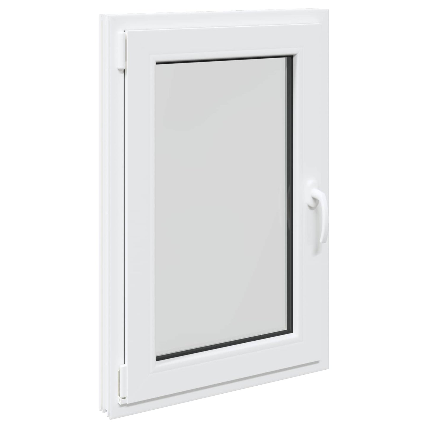 Kældervindue RISOR 60 x 80 cm PVC og glas Hvid