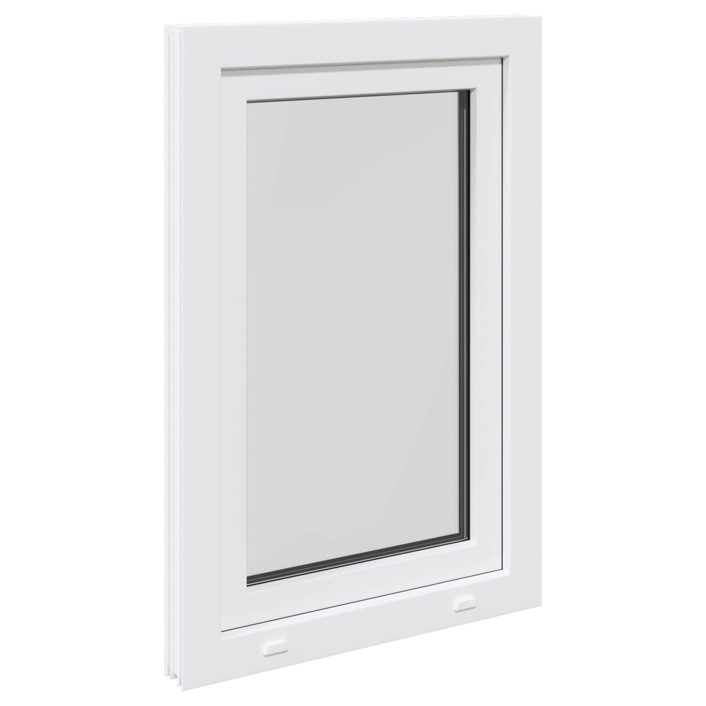 Kældervindue RISOR 60 x 80 cm PVC og glas Hvid