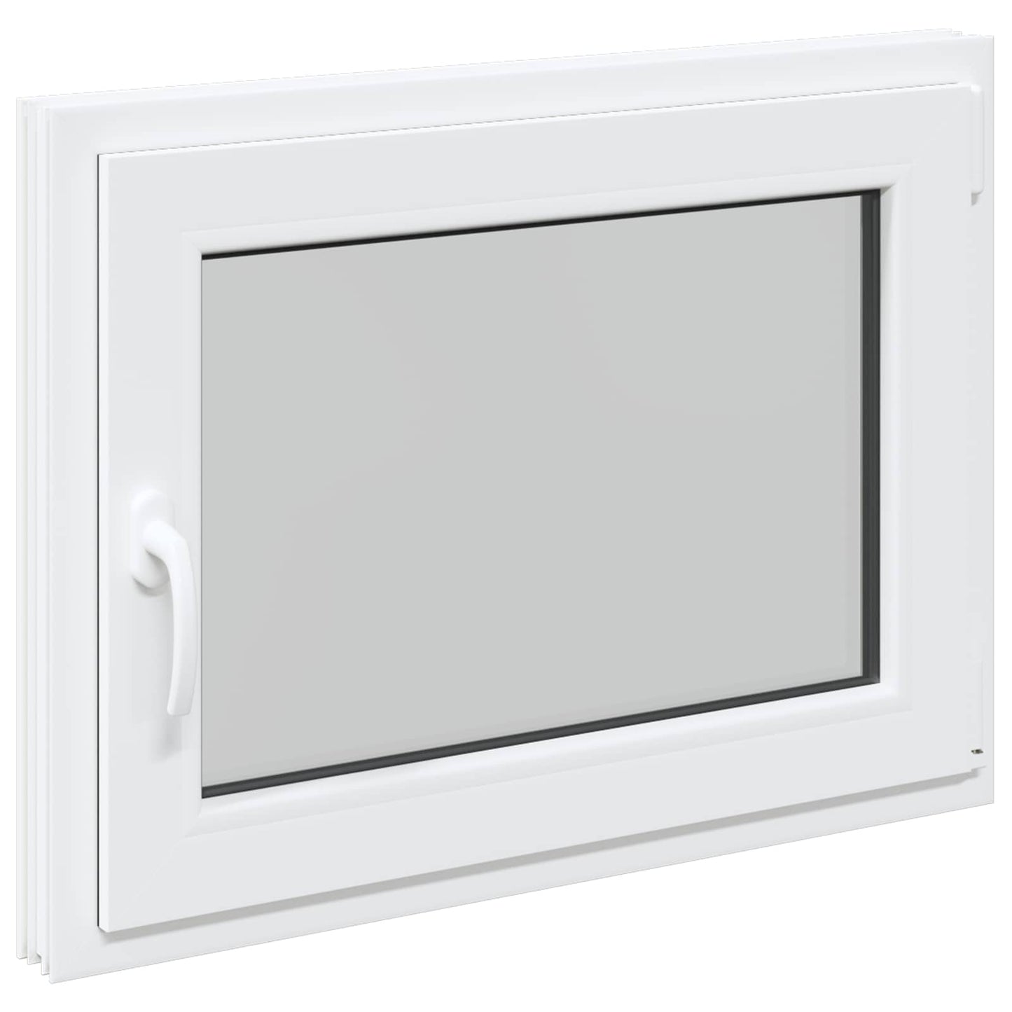 Kældervindue RISOR 80 x 50 cm PVC og glas Hvid