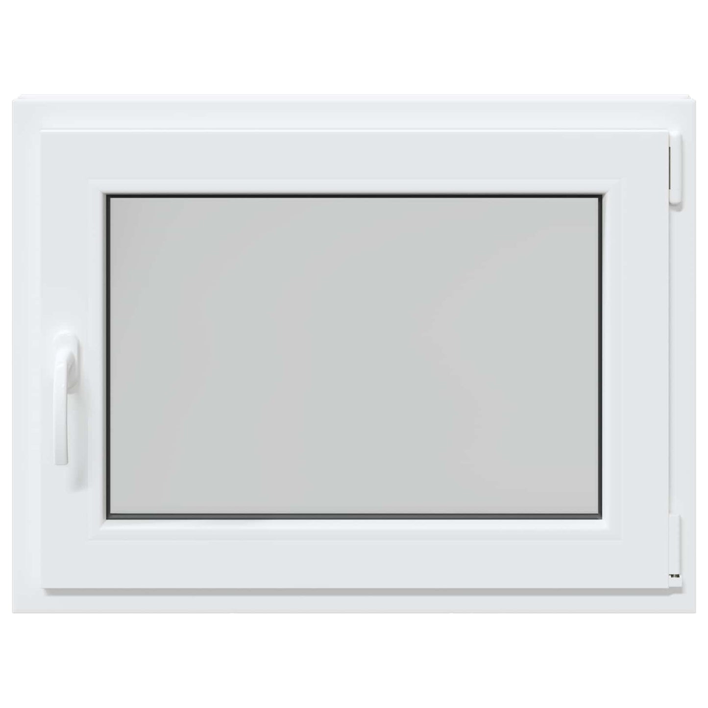Kældervindue RISOR 80 x 60 cm PVC og glas Hvid