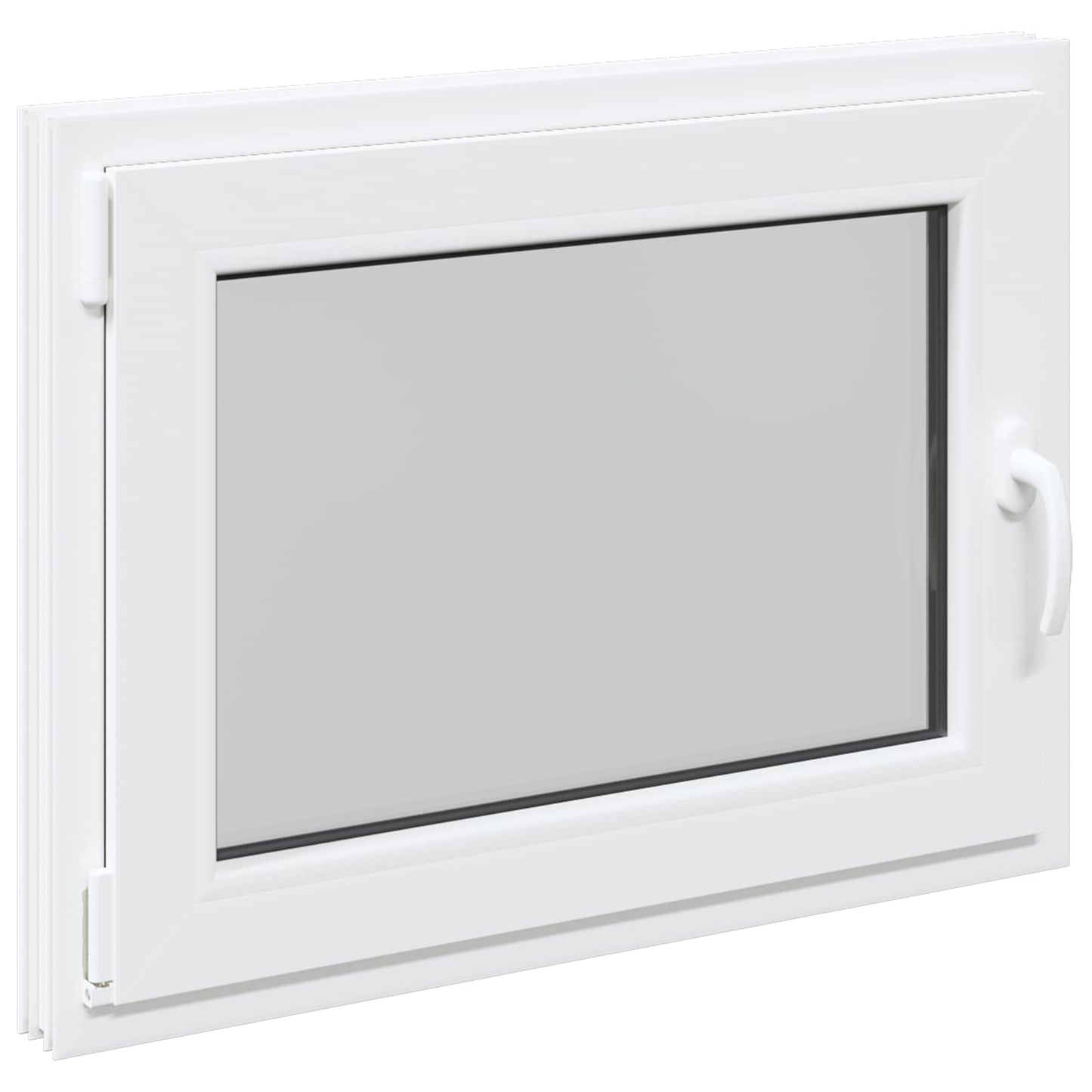 Kældervindue RISOR 80 x 70 cm PVC og glas Hvid