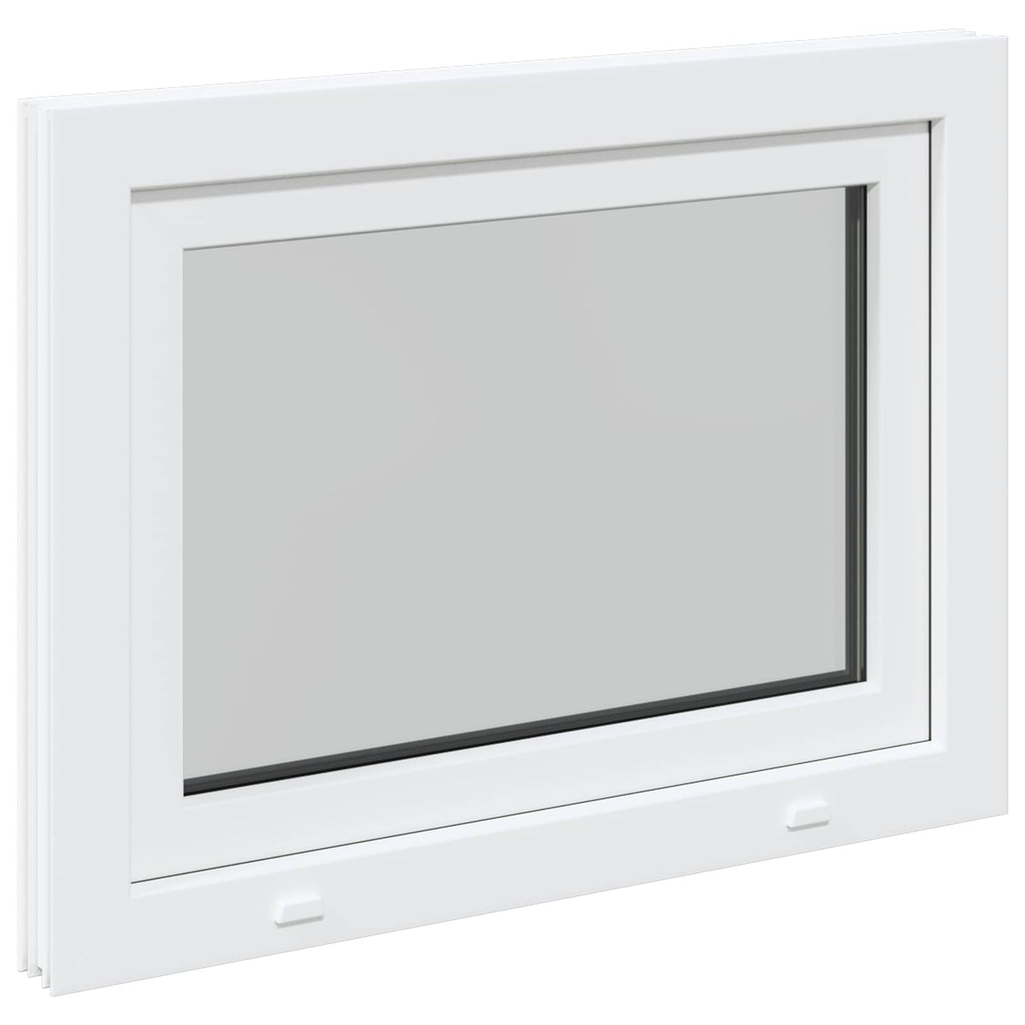 Kældervindue RISOR 80 x 70 cm PVC og glas Hvid