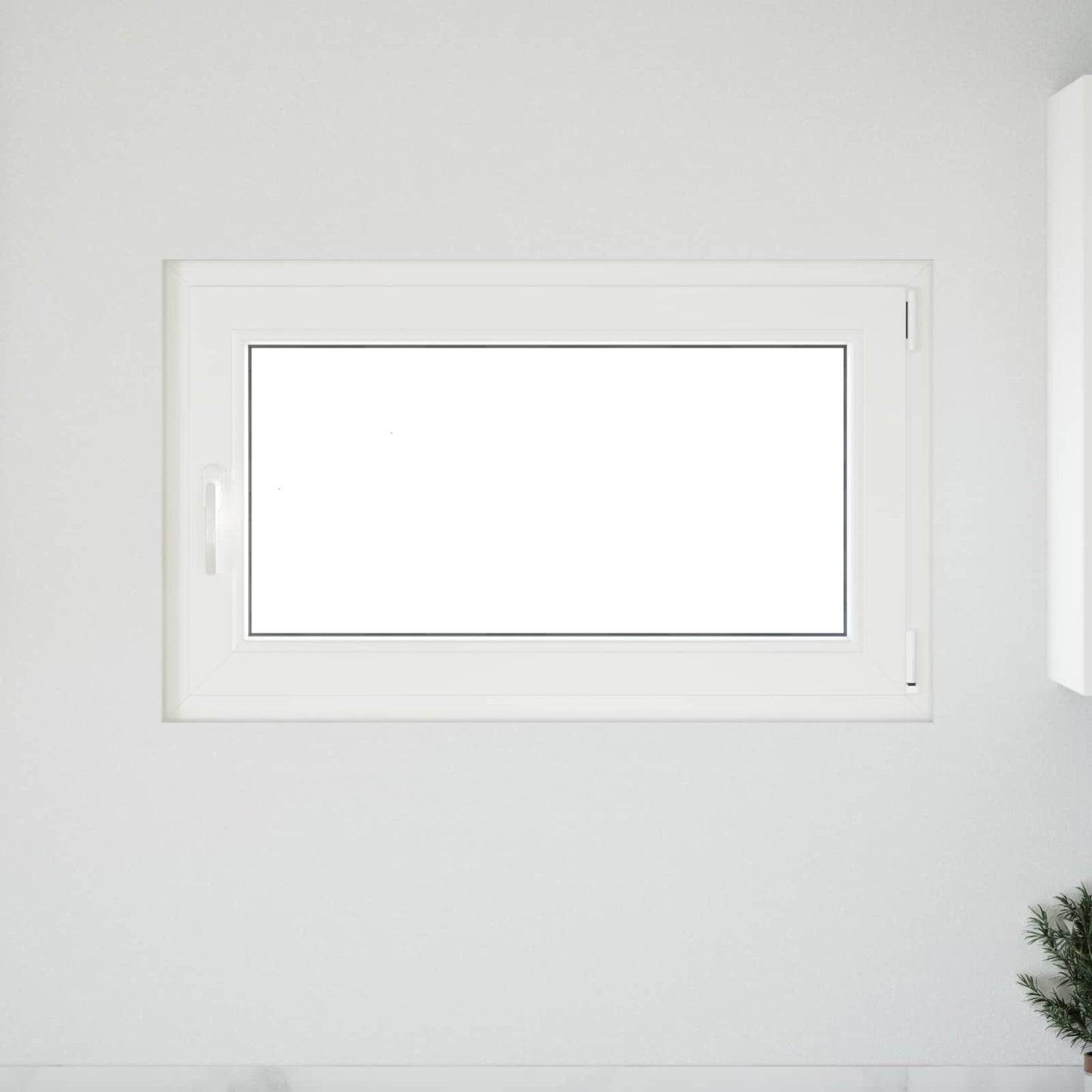 Kældervindue RISOR 100 x 50 cm PVC og glas Hvid