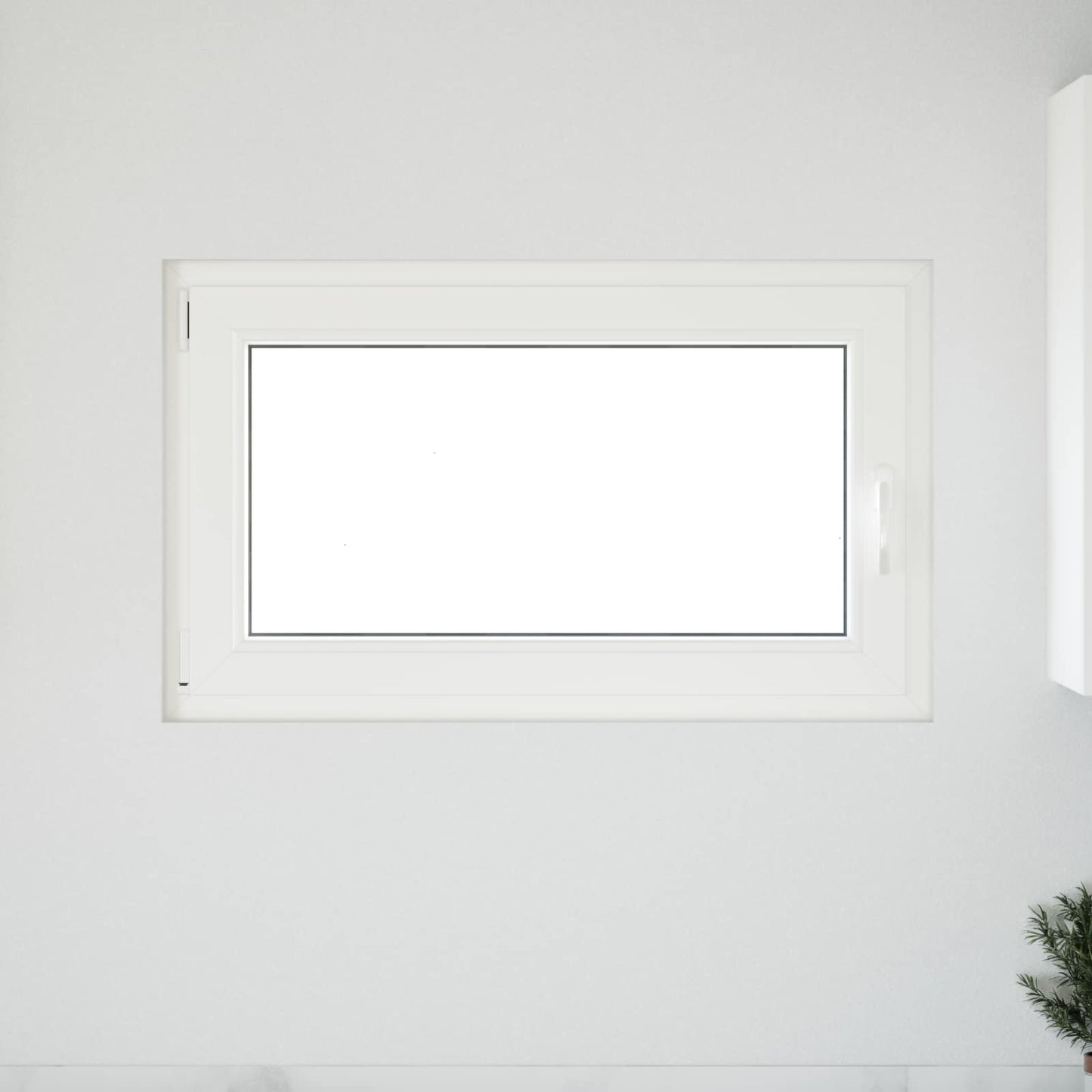 Kældervindue RISOR 100 x 60 cm PVC og glas Hvid