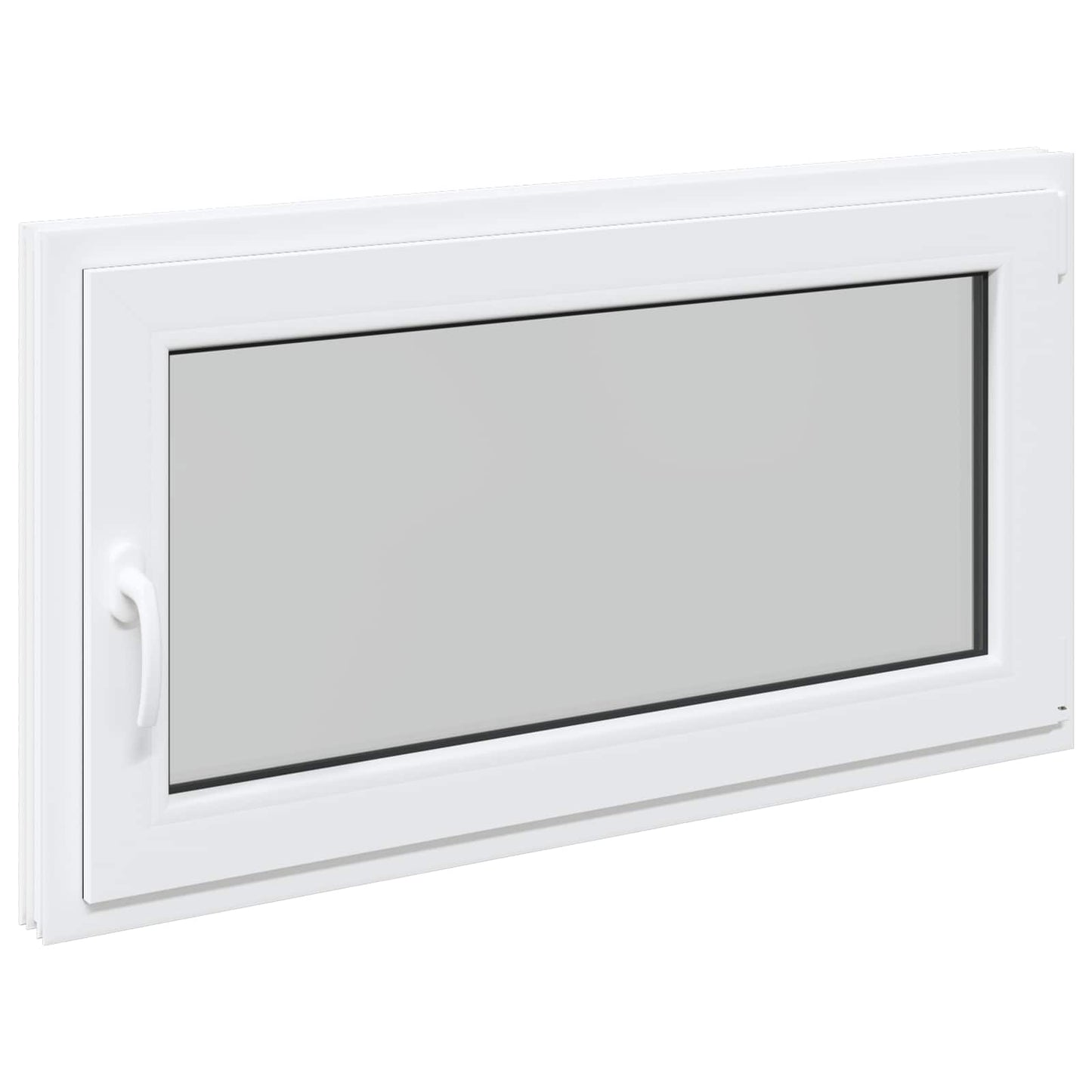 Kældervindue RISOR 110 x 50 cm PVC og glas Hvid