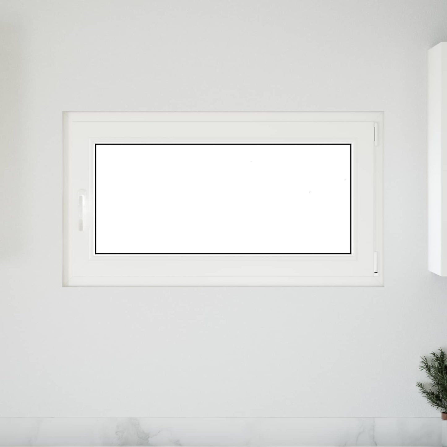 Kældervindue RISOR 110 x 60 cm PVC og glas Hvid