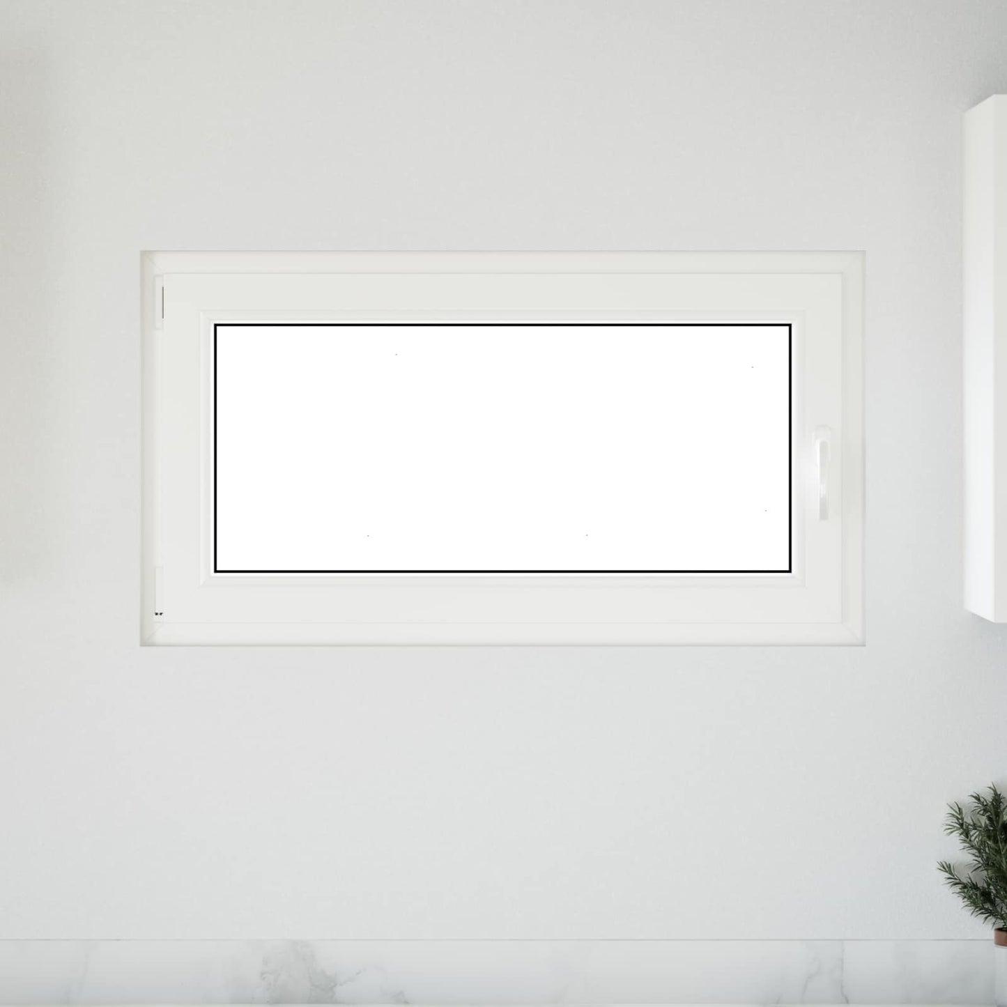 Kældervindue RISOR 110 x 60 cm PVC og glas Hvid