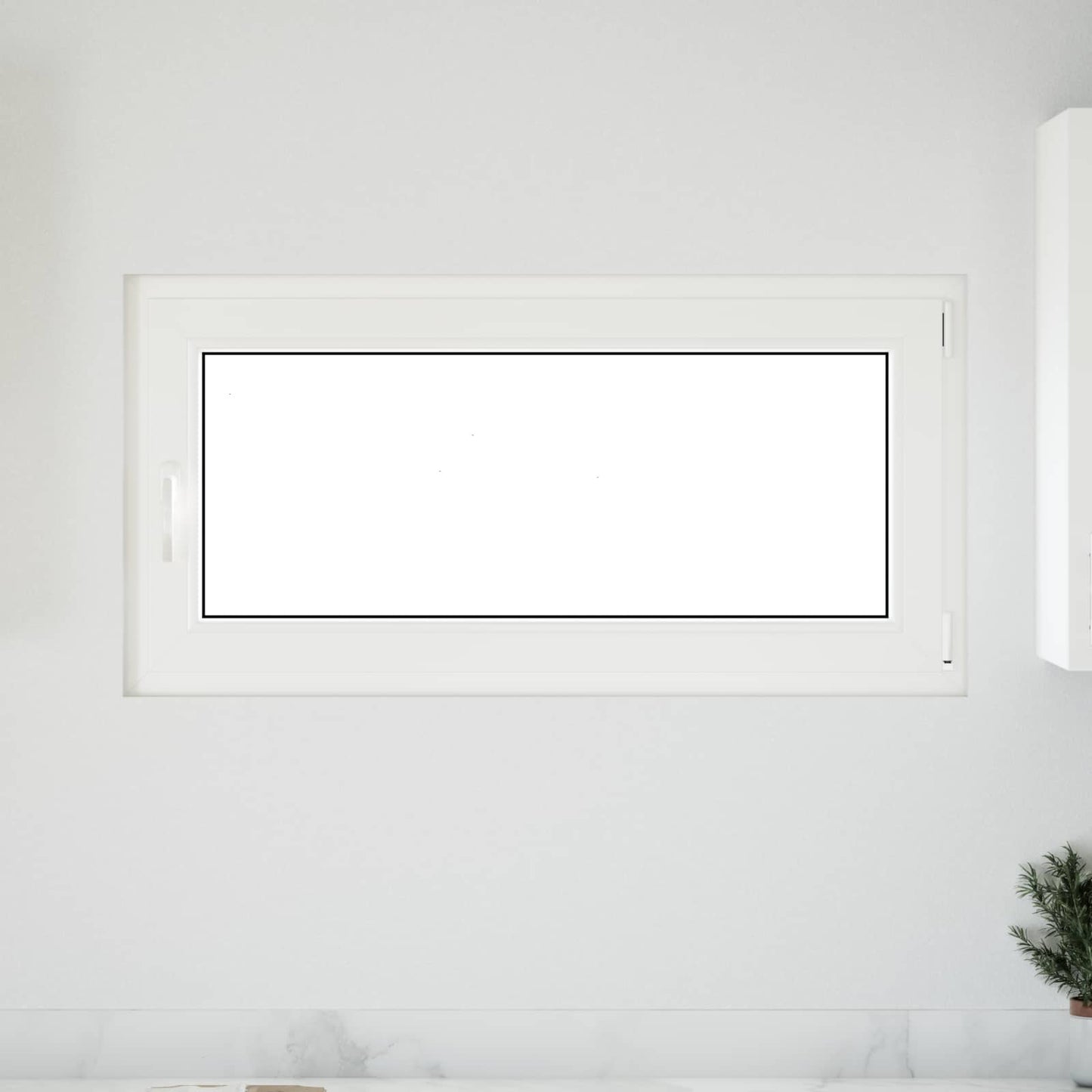 Kældervindue RISOR 120 x 60 cm PVC og glas Hvid
