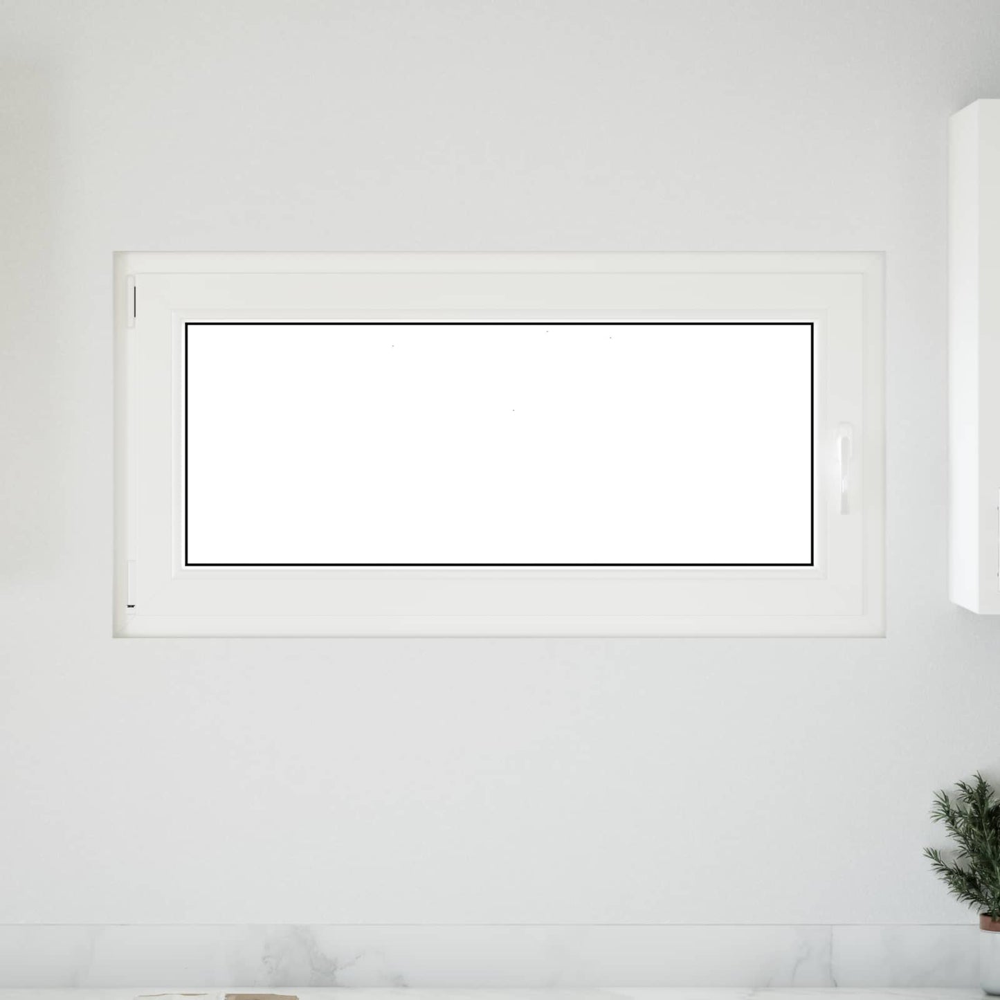 Kældervindue RISOR 120 x 60 cm PVC og glas Hvid