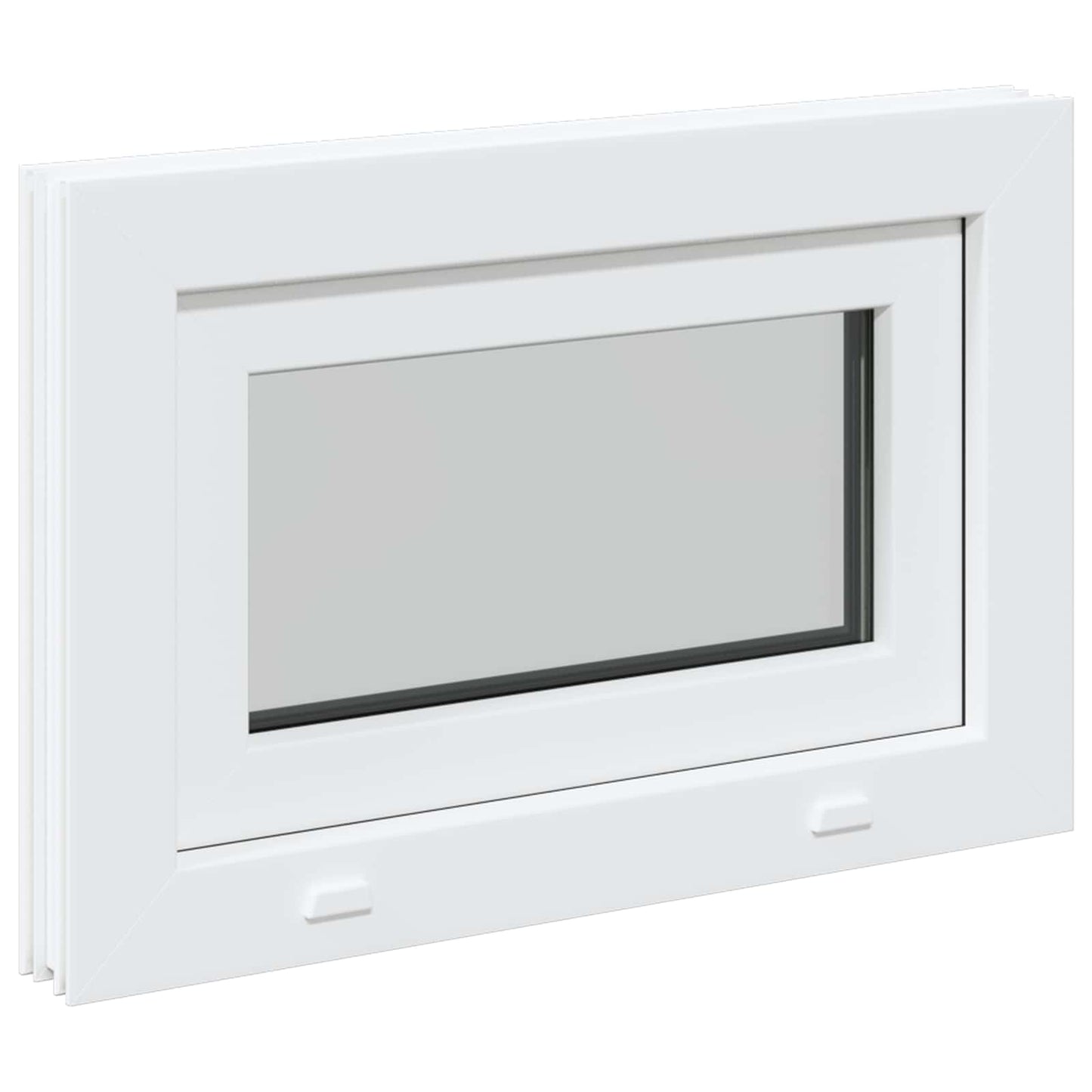 Kældervindue RISOR 60 x 40 cm PVC og glas Hvid