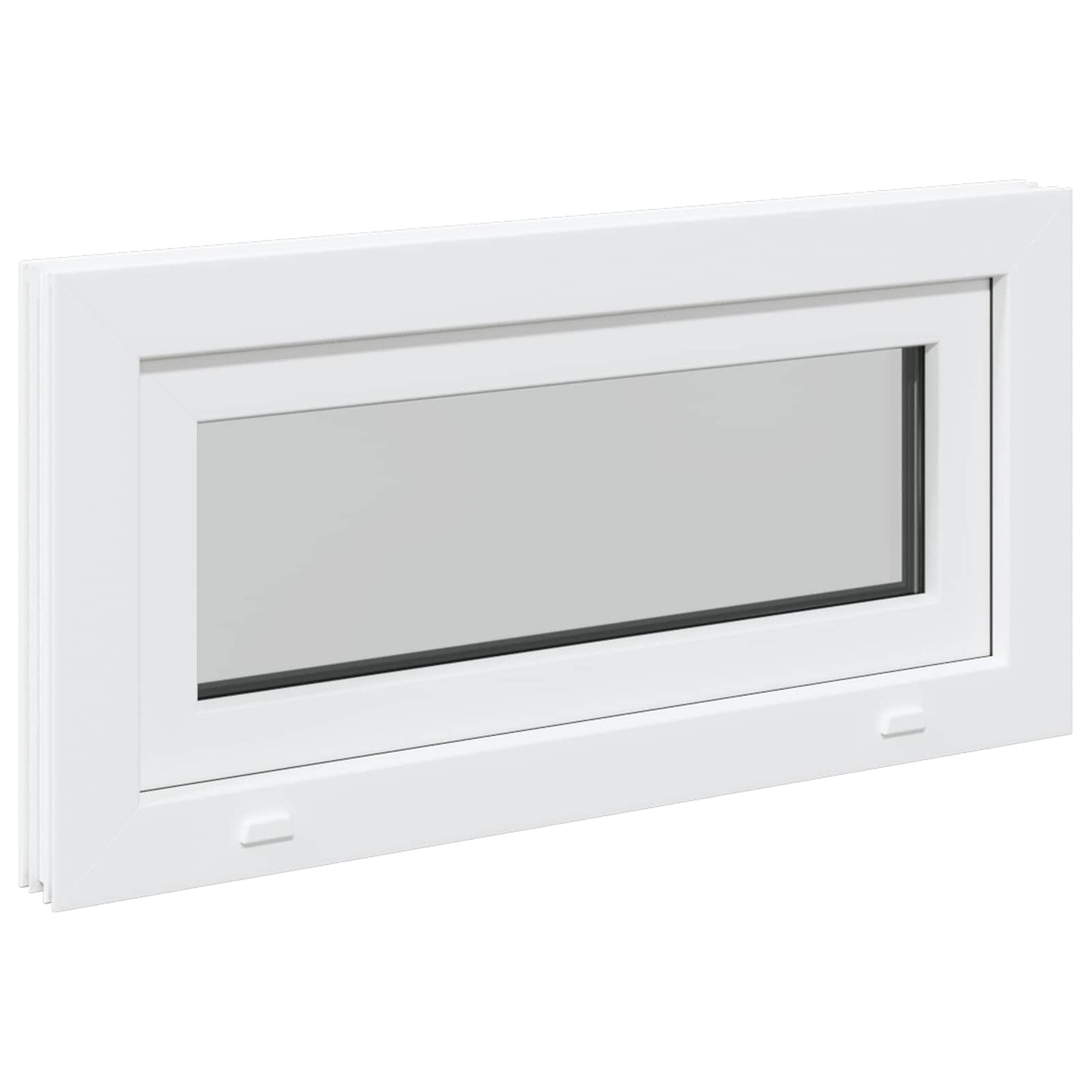 Kældervindue RISOR 80 x 40 cm PVC og glas Hvid