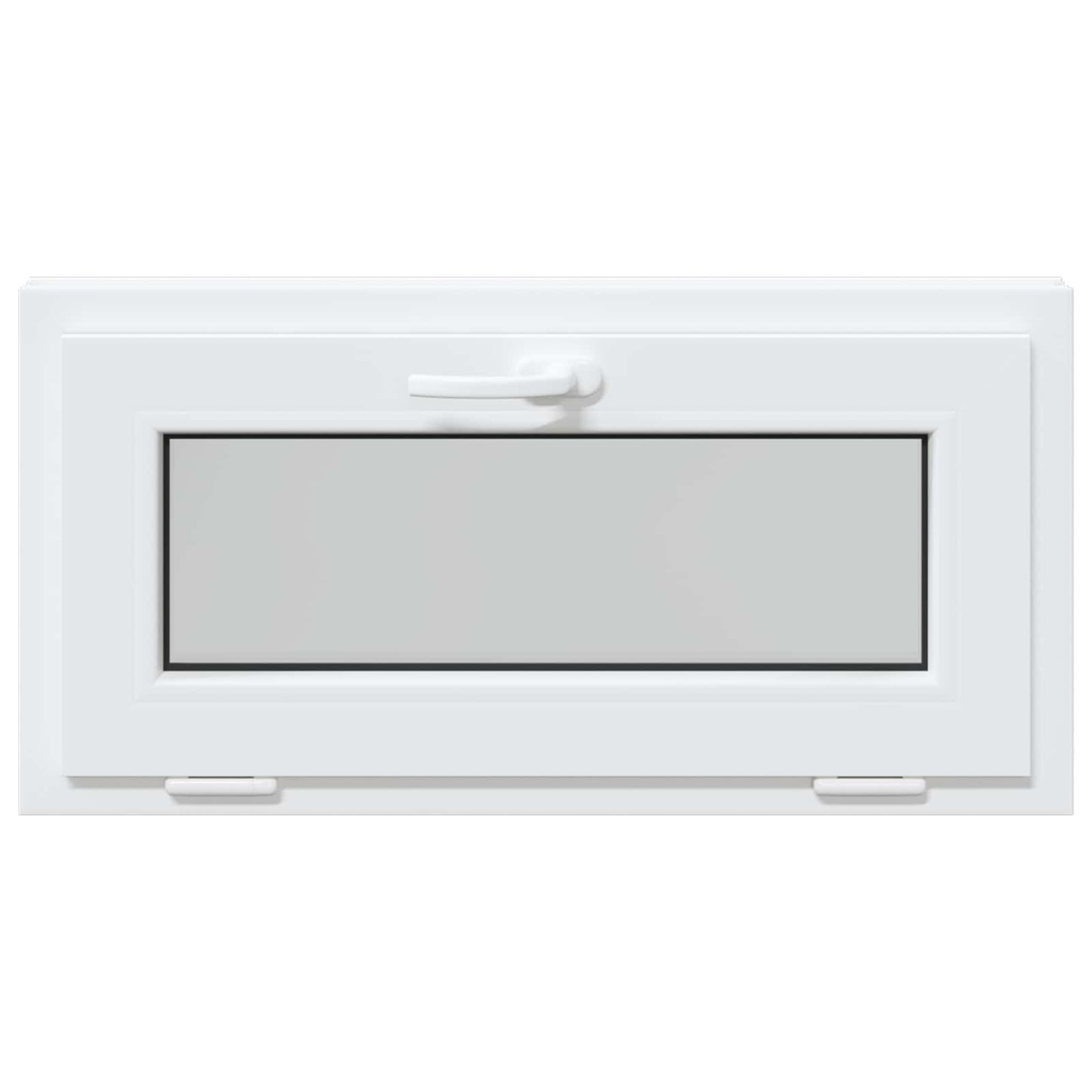 Kældervindue RISOR 80 x 40 cm PVC og glas Hvid