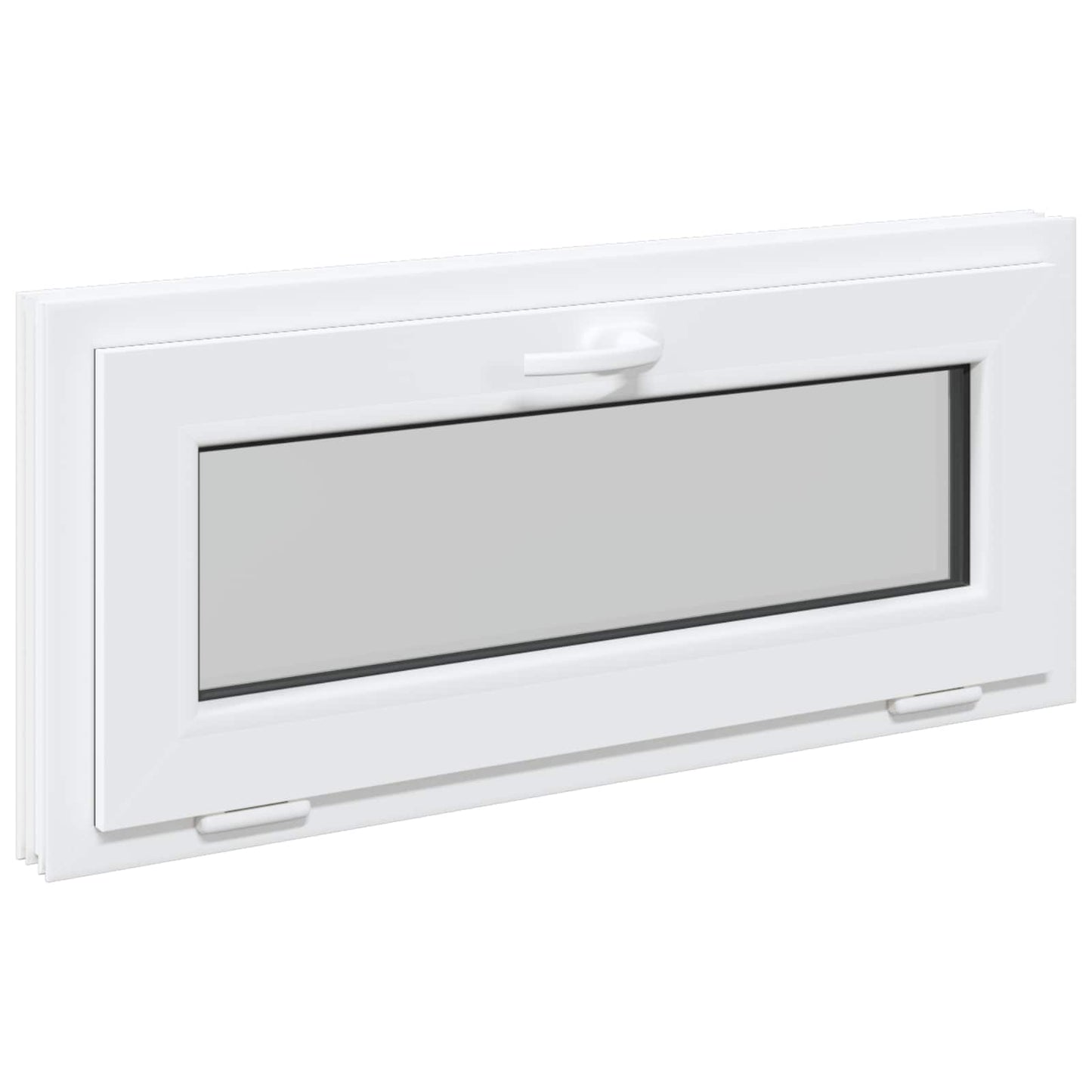 Kældervindue RISOR 90 x 40 cm PVC og glas Hvid