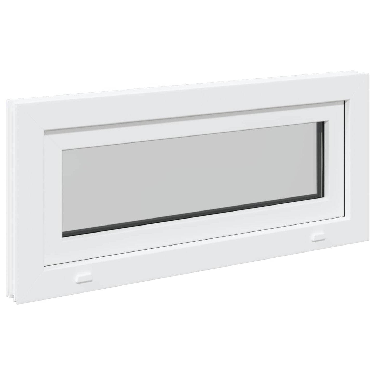 Kældervindue RISOR 90 x 40 cm PVC og glas Hvid