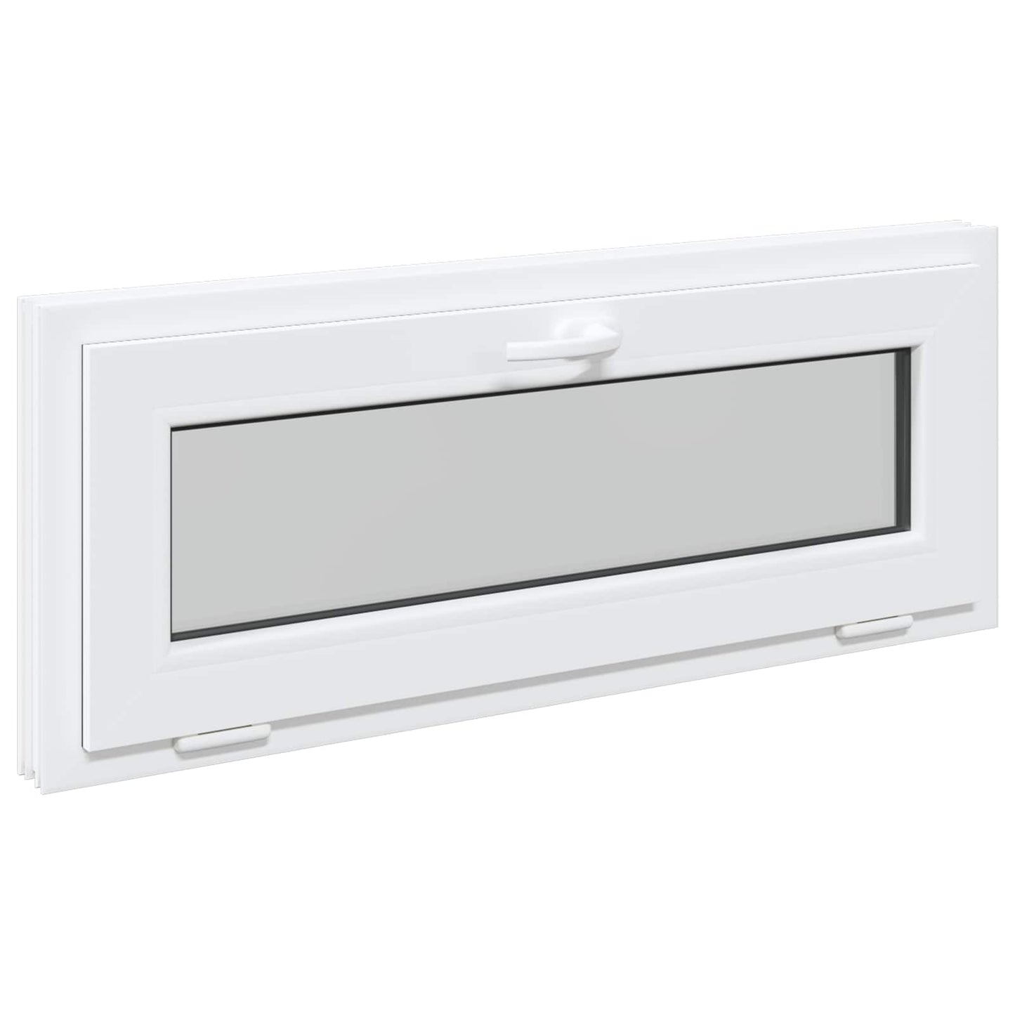 Kældervindue RISOR 110 x 40 cm PVC og glas Hvid