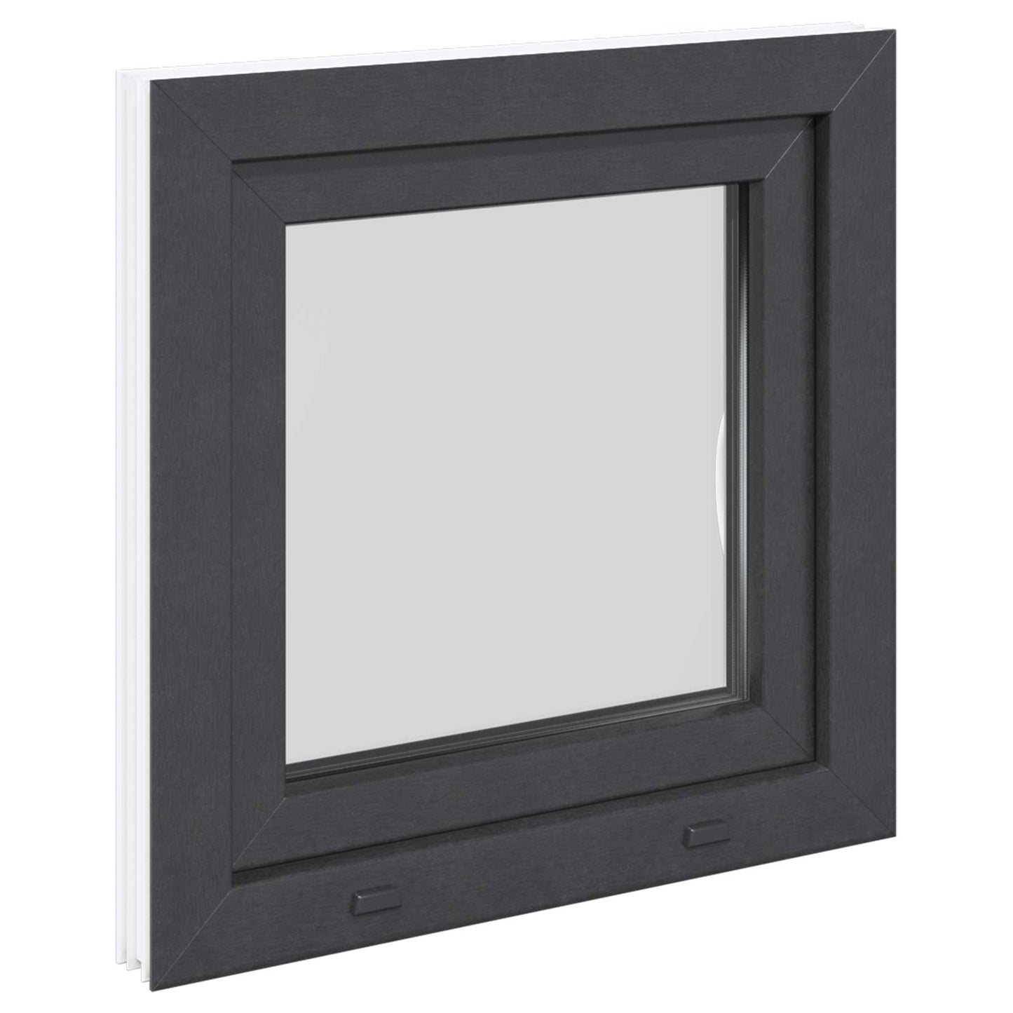 Kældervindue RISOR 50 x 50 cm PVC og glas Antracit