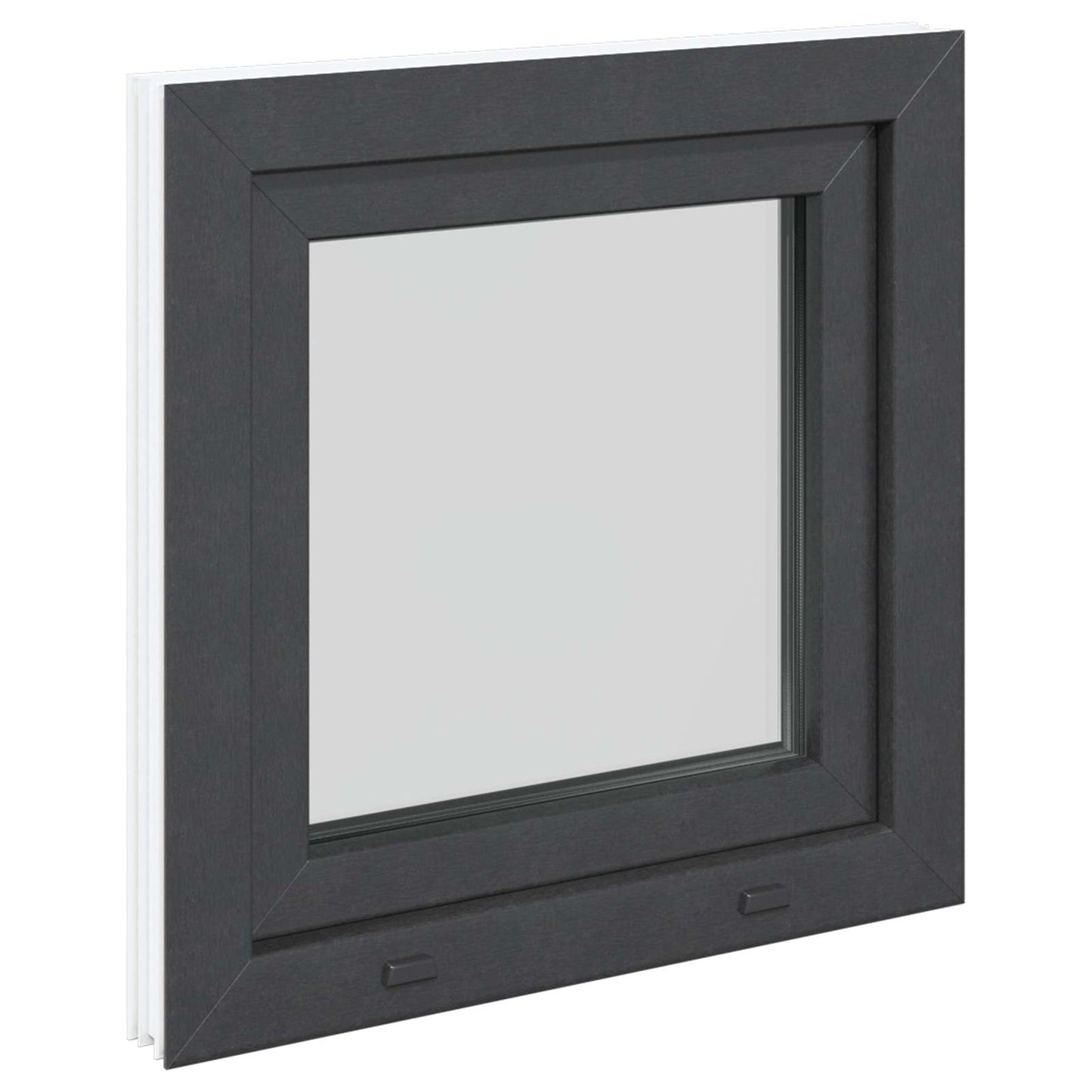 Kældervindue RISOR 50 x 50 cm PVC og glas Antracit
