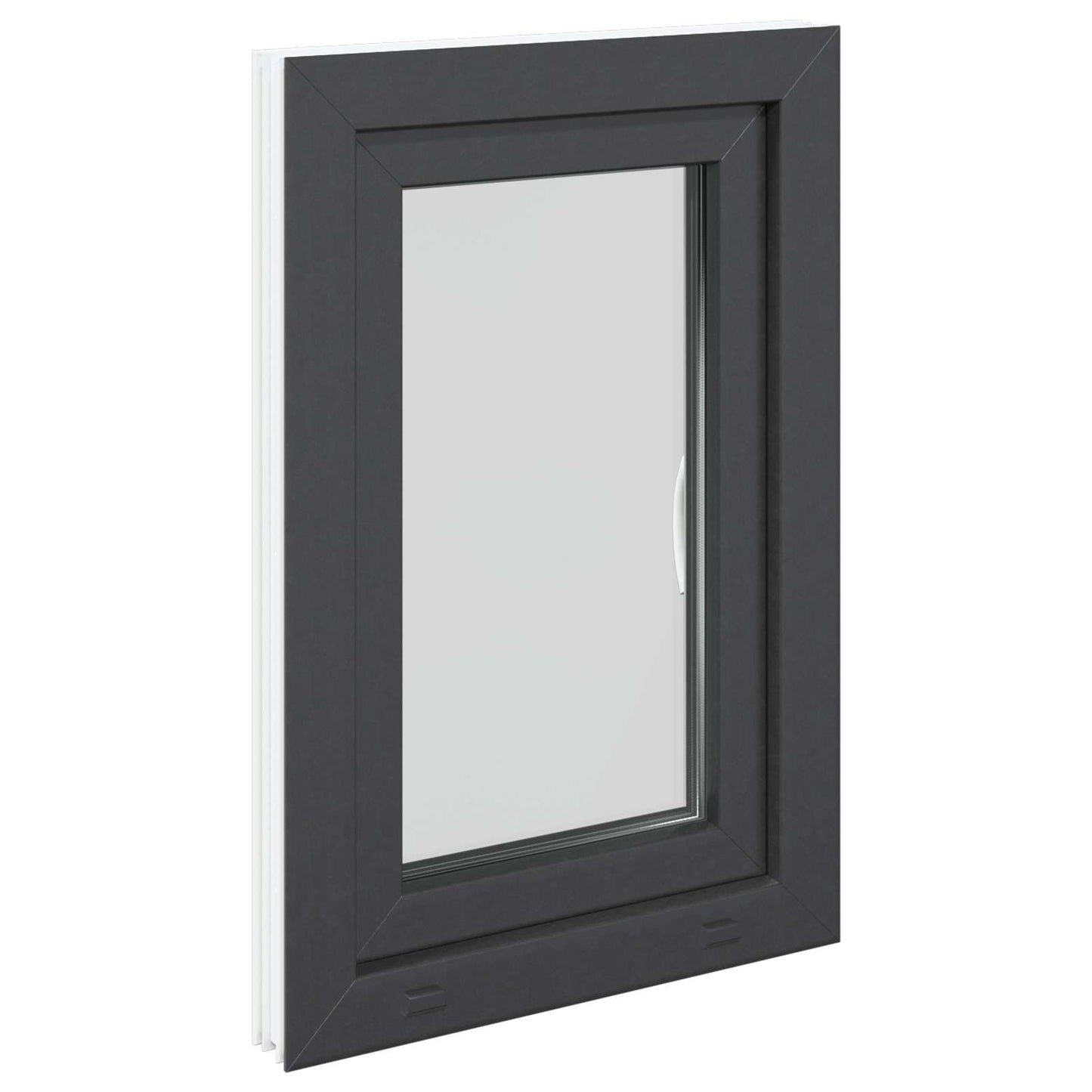 Kældervindue RISOR 50 x 75 cm PVC og glas Antracit