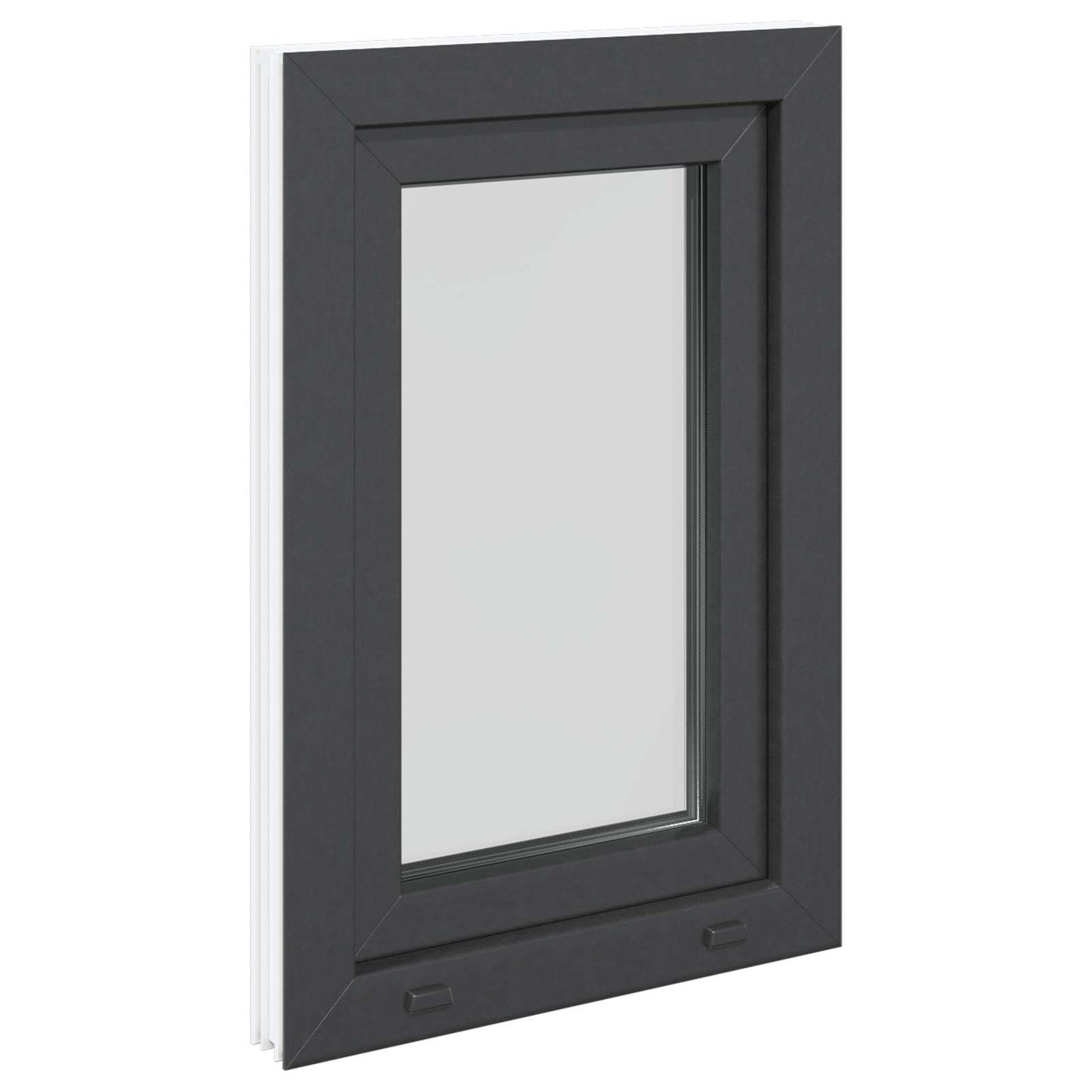 Kældervindue RISOR 50 x 75 cm PVC og glas Antracit