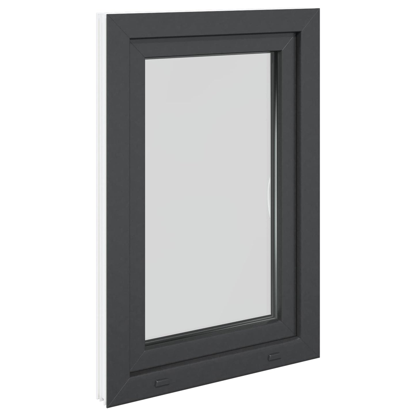 Kældervindue RISOR 60 x 90 cm PVC og glas Antracit