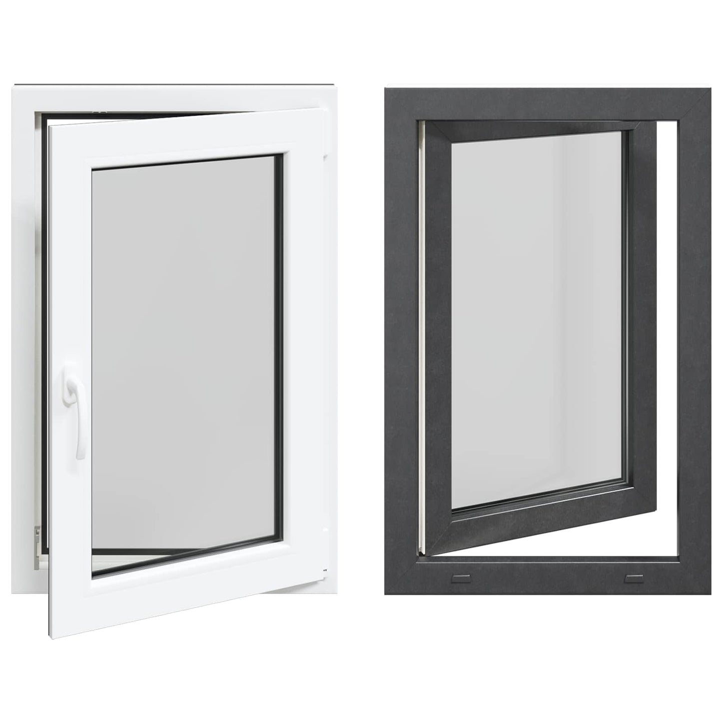 Kældervindue RISOR 60 x 100 cm PVC og glas Antracit