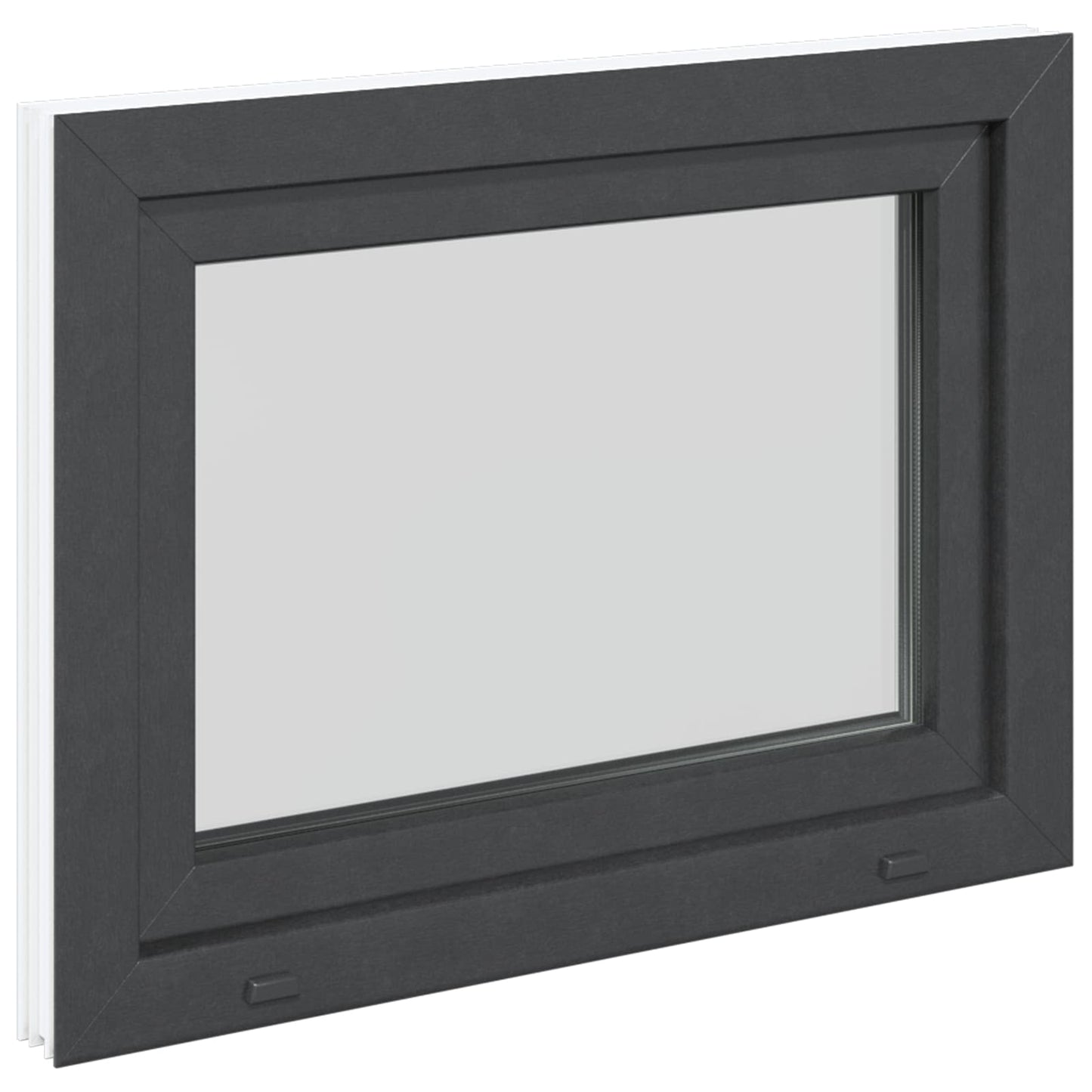 Kældervindue RISOR 80 x 60 cm PVC og glas Antracit