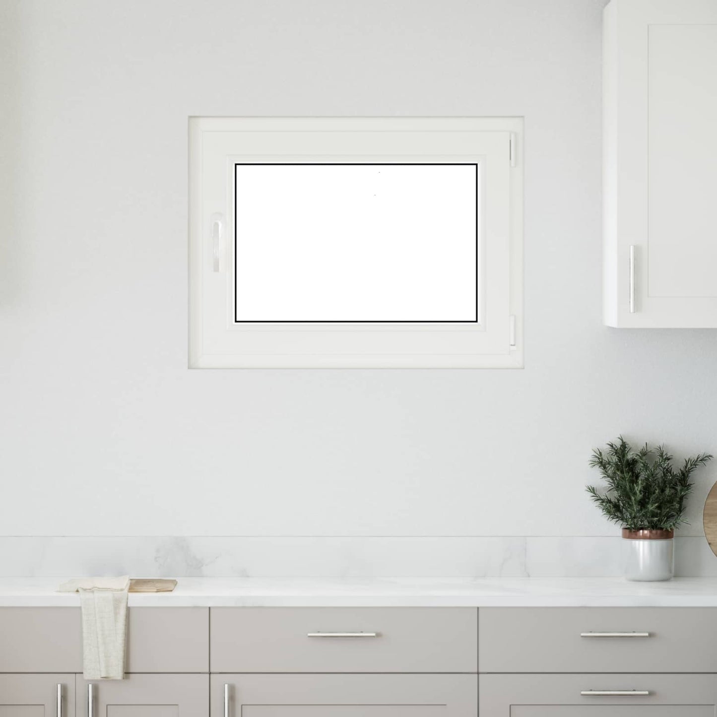 Kældervindue RISOR 80 x 60 cm PVC og glas Antracit