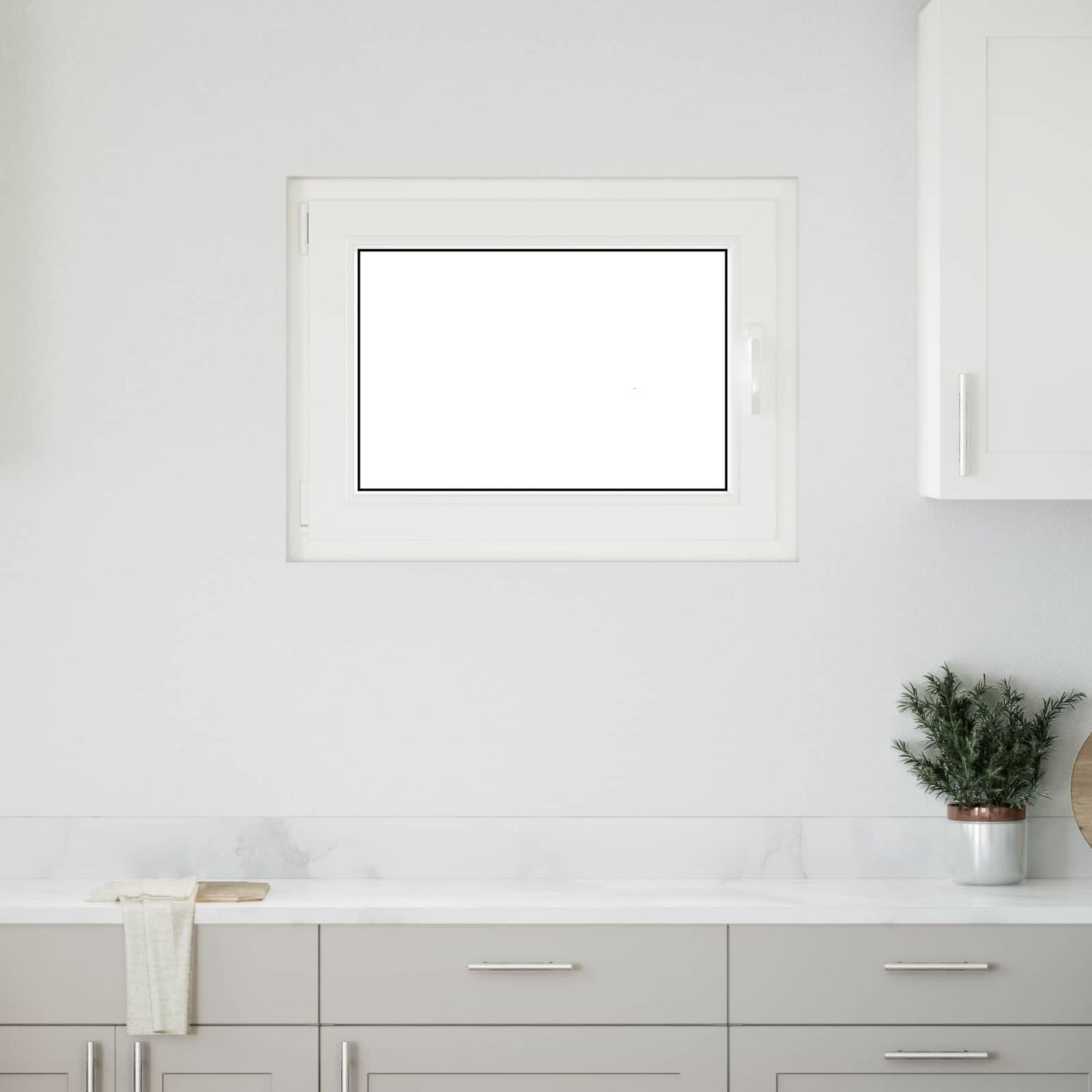 Kældervindue RISOR 80 x 70 cm PVC og glas Antracit