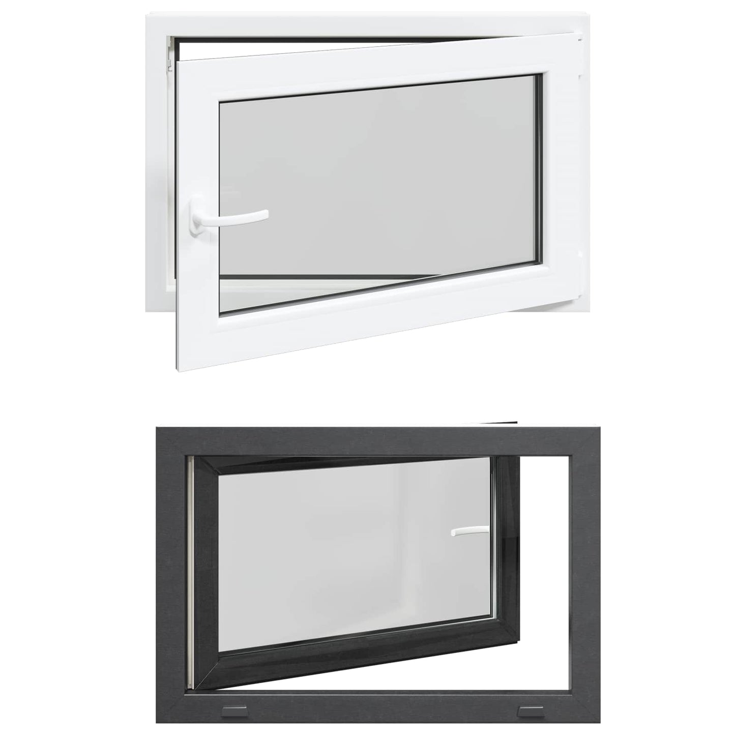 Kældervindue RISOR 90 x 60 cm PVC og glas Antracit