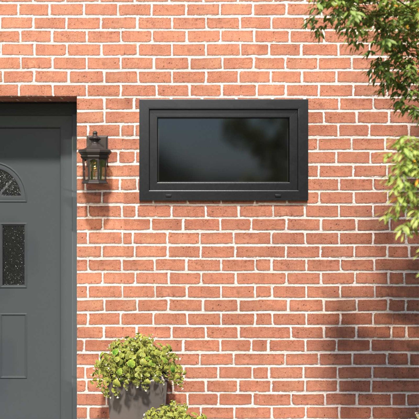 Kældervindue RISOR 100 x 60 cm PVC og glas Antracit