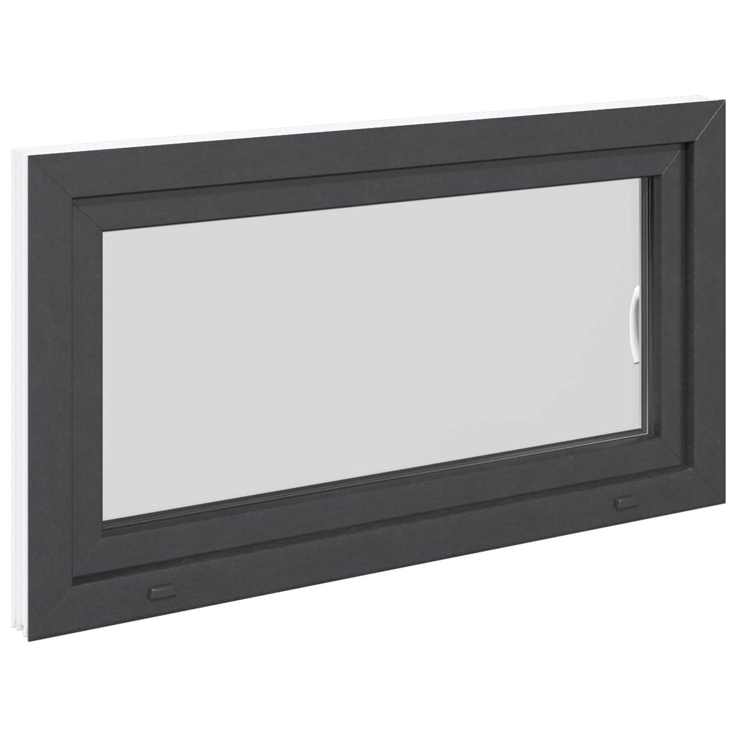 Kældervindue RISOR 110 x 50 cm PVC og glas Antracit