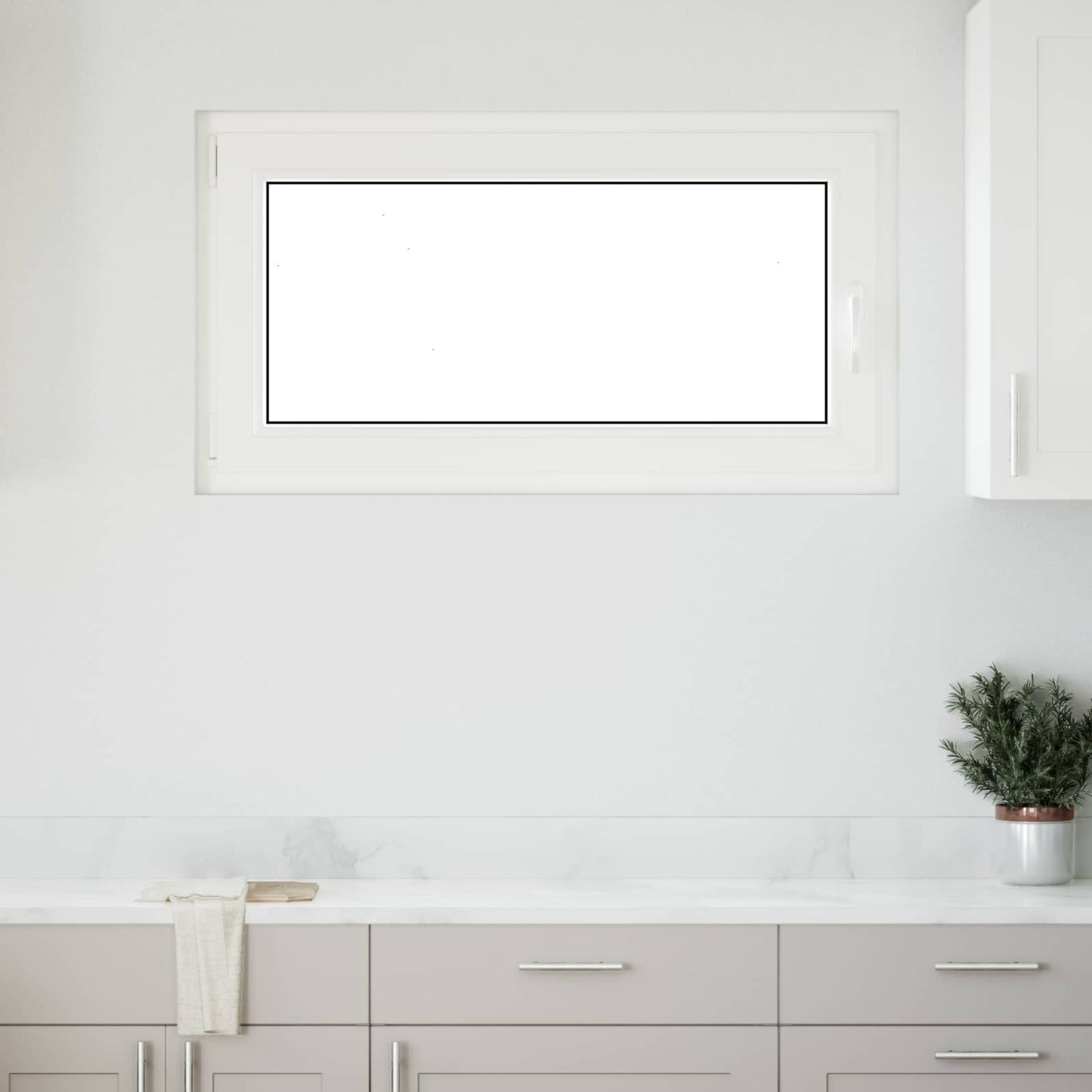Kældervindue RISOR 110 x 50 cm PVC og glas Antracit