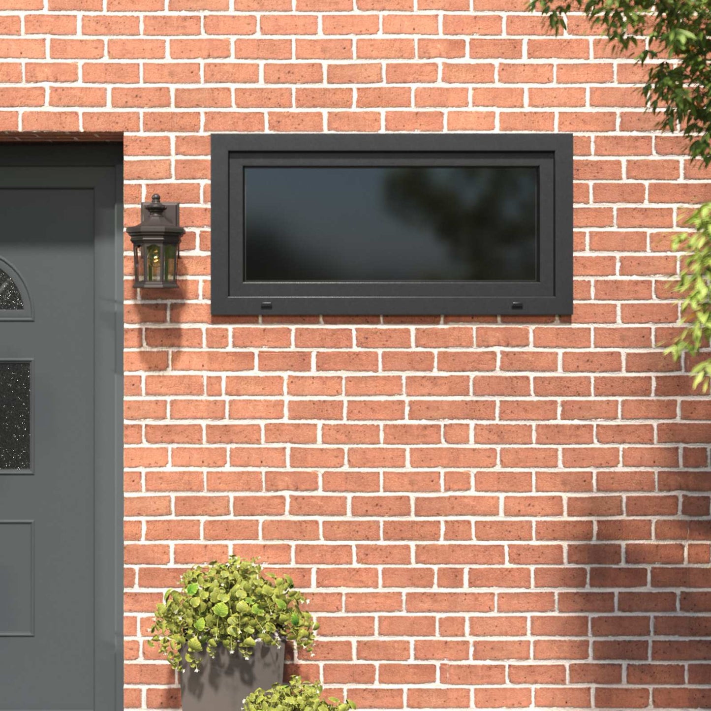 Kældervindue RISOR 120 x 60 cm PVC og glas Antracit