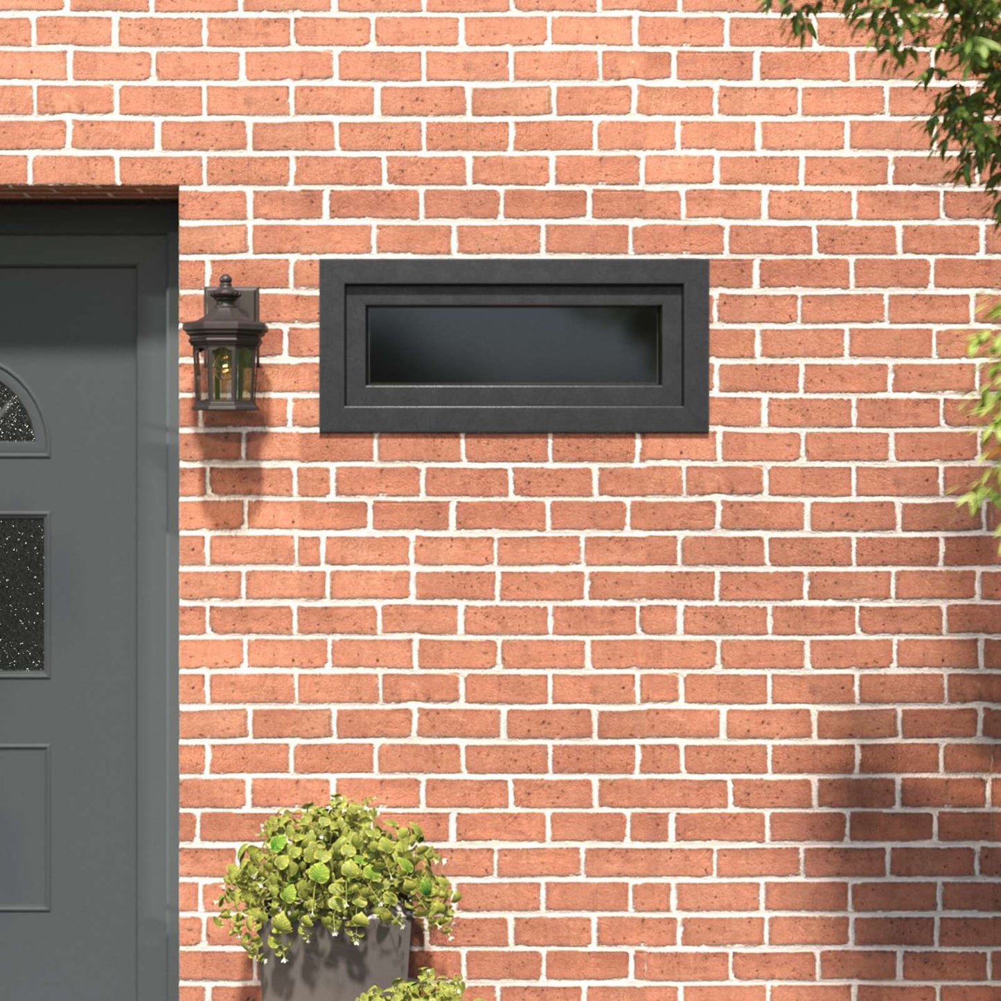 Kældervindue RISOR 90 x 40 cm PVC og glas Antracit